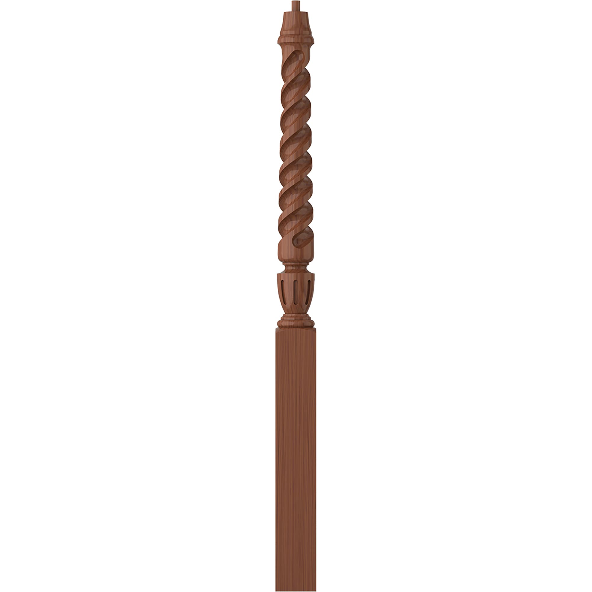 L.J. Smith Stair Systems LJT-3014-HC SB Regent 3.5-in x 50-in Unfinished Heart cherry Starting Stair Newel Post