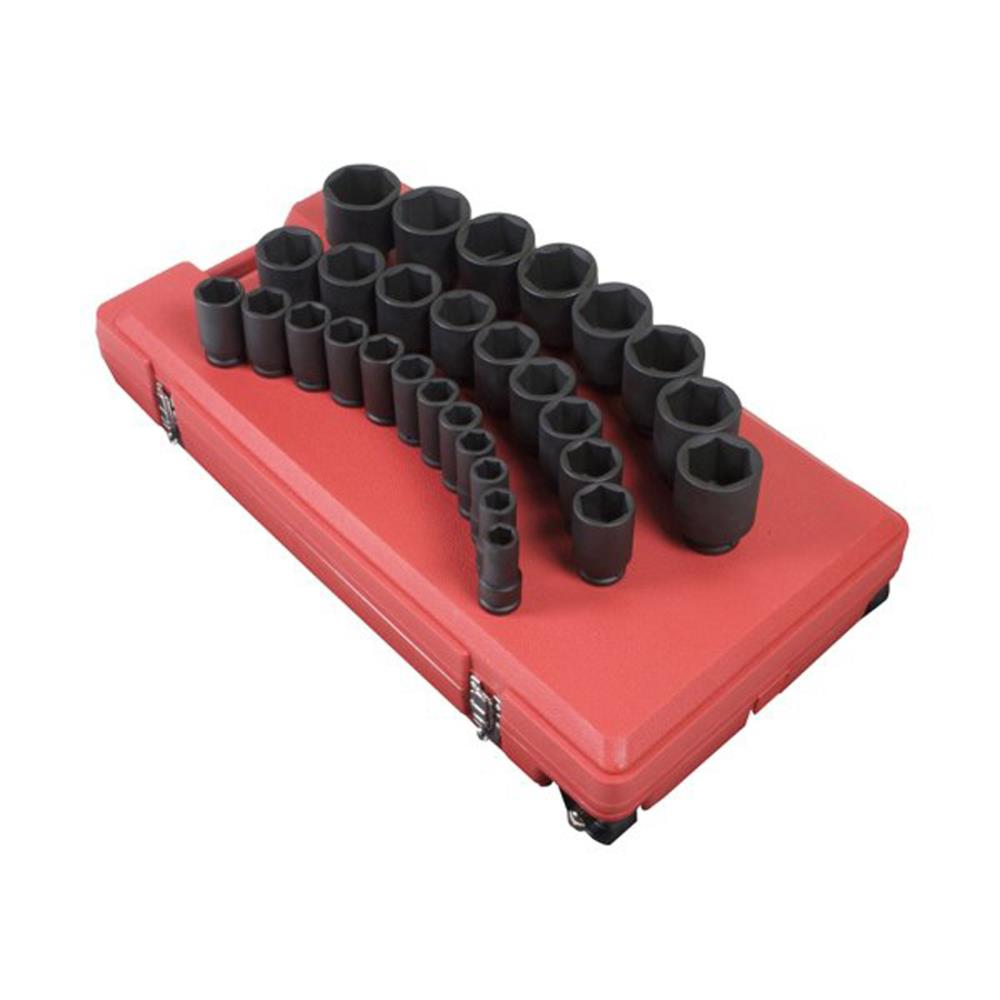 Sunex Tools 4695 29-Piece Standard (SAE) 3/4-in Drive Set 6-Point Impact Socket Set