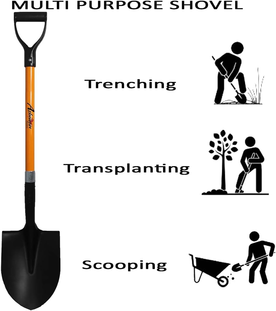 Ashman Online 34-in Fiberglass D Handle Digging Shovel In The Shovels ...