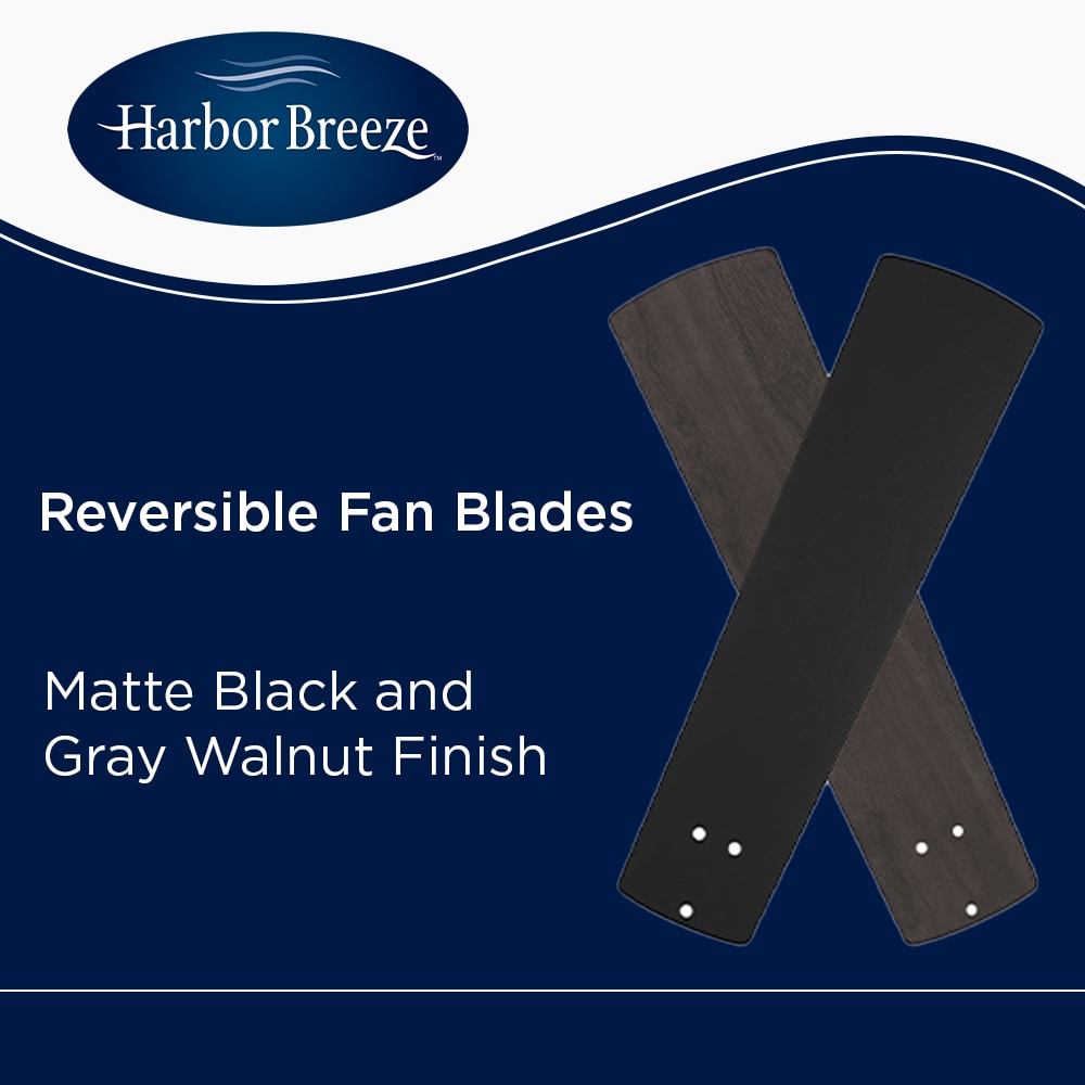Harbor Breeze Ollington 52in Matte black LED Indoor Ceiling Fan with