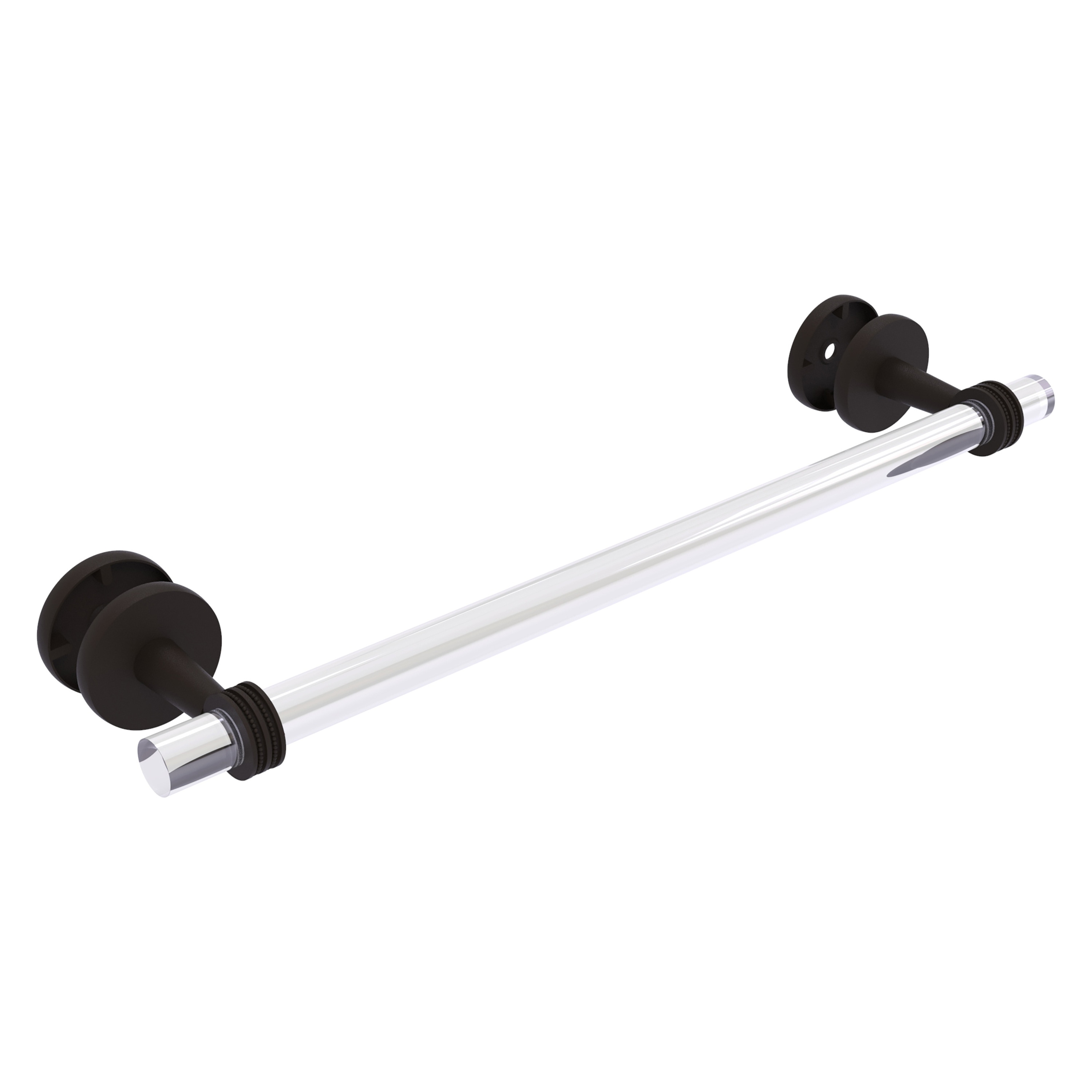 Allied Brass CV-41D-SM-18-ORB Clearview 18-in Oil-rubbed bronze Wall mount Single Towel Bar