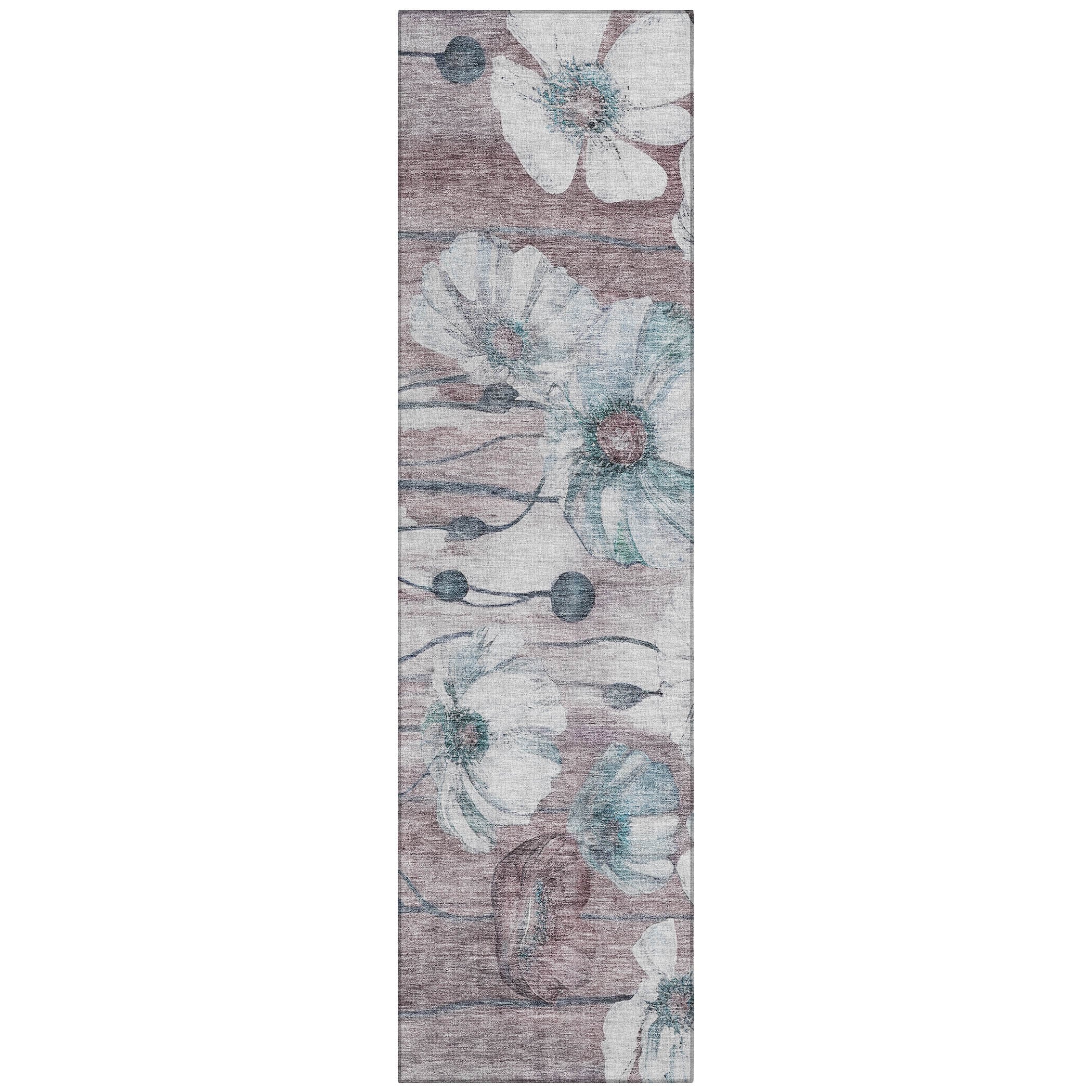 Addison Rugs ACN712TE2X8 Chantille ACN712TE 2 x 7 (ft) Polyester Teal Rectangular Indoor/Outdoor Geometric Machine washable Area rug