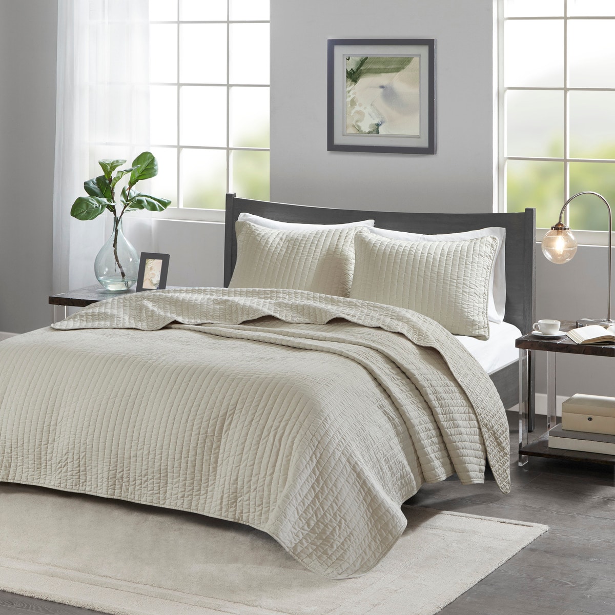 Tinyhomie 3 Piece Quilt Set Cream King/Cal King