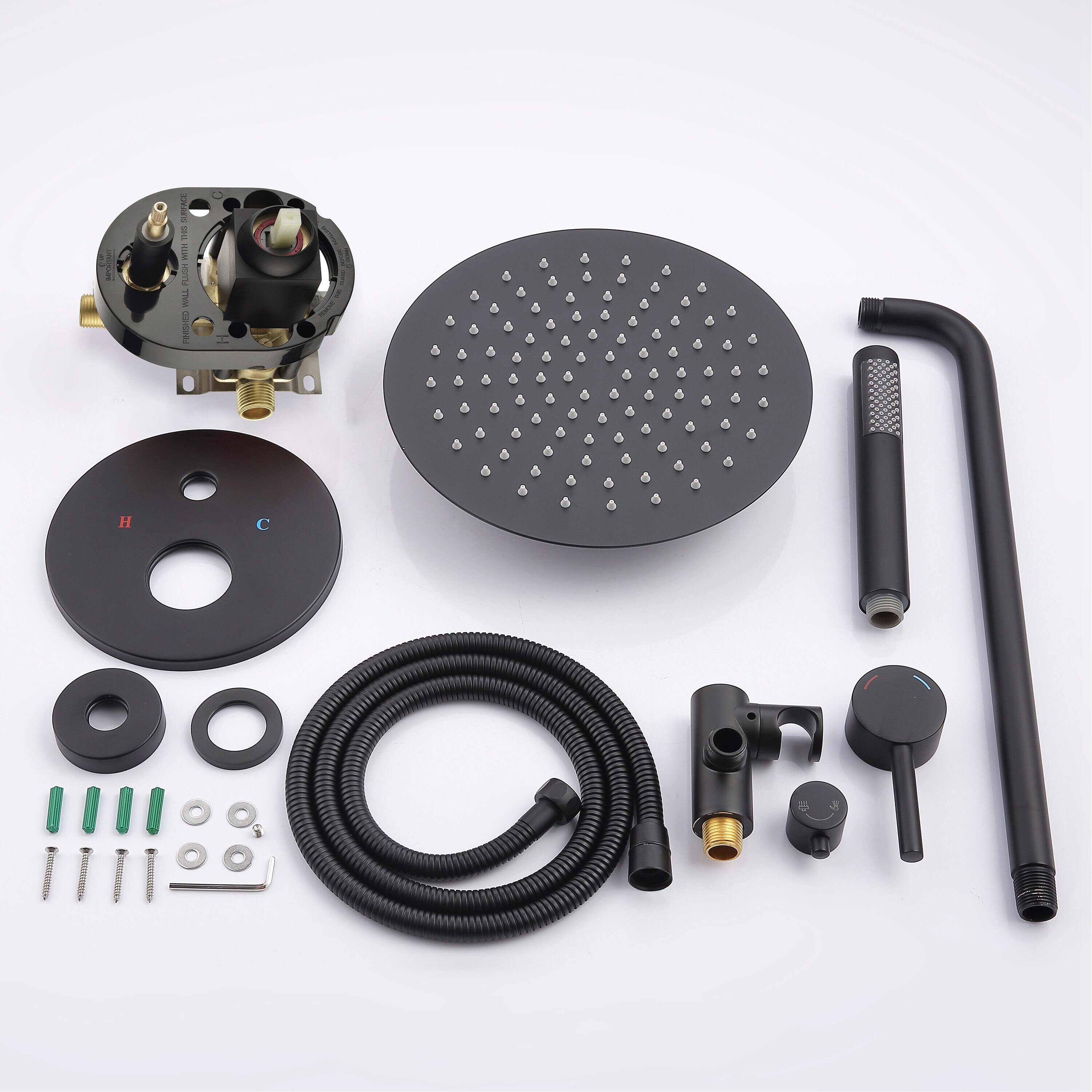 WELLFOR WB-SH003MB Showerhead-Bar-Panels - View #5