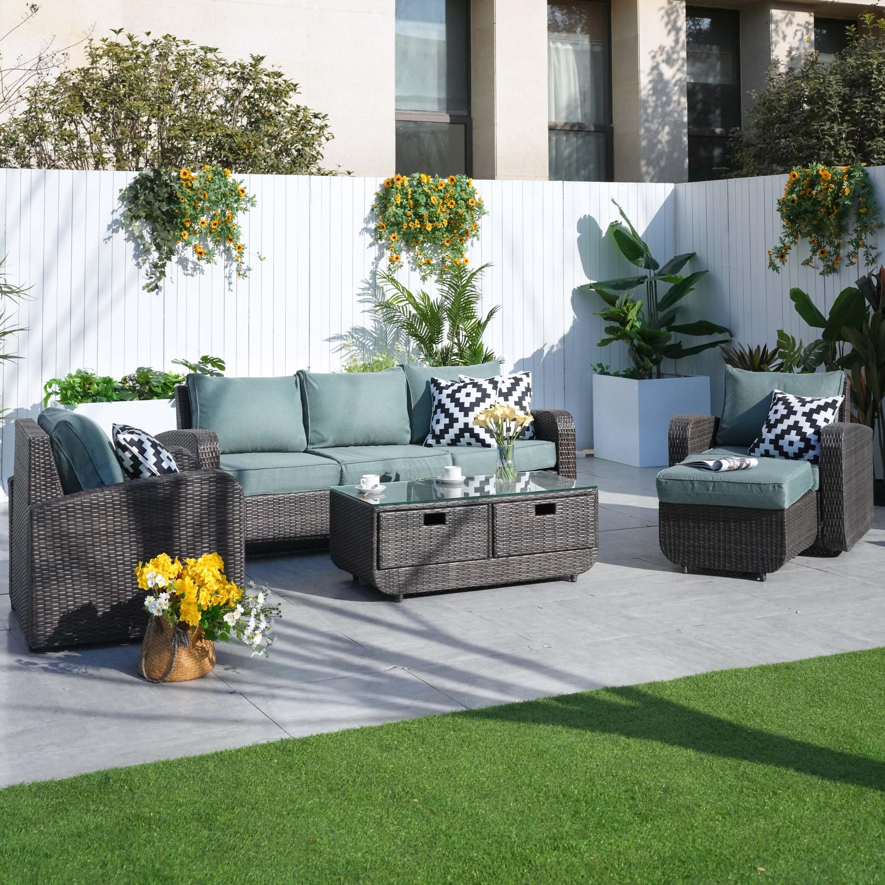 Direct Wicker DWS-1515BR-CE Patio-Conversation-Sets - View #6