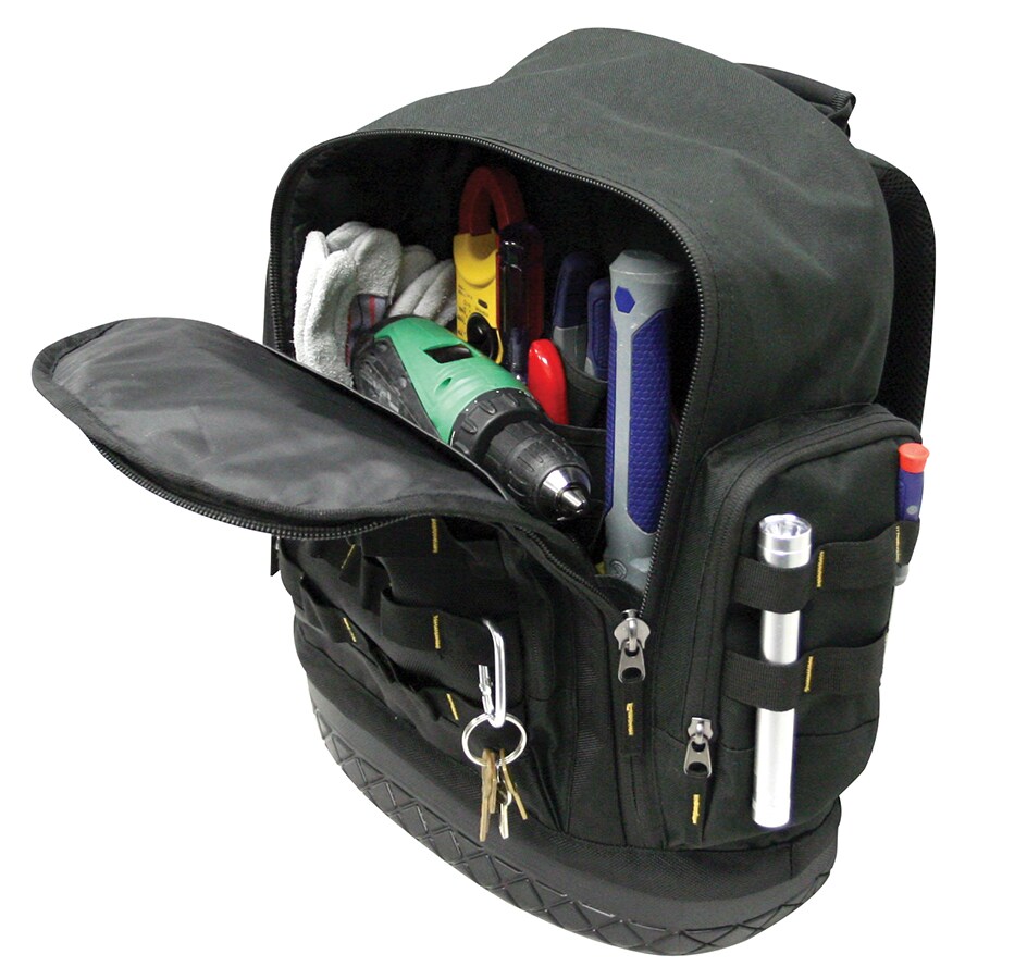 AWP HP Black Polyester 15-in Zippered Tool Bag