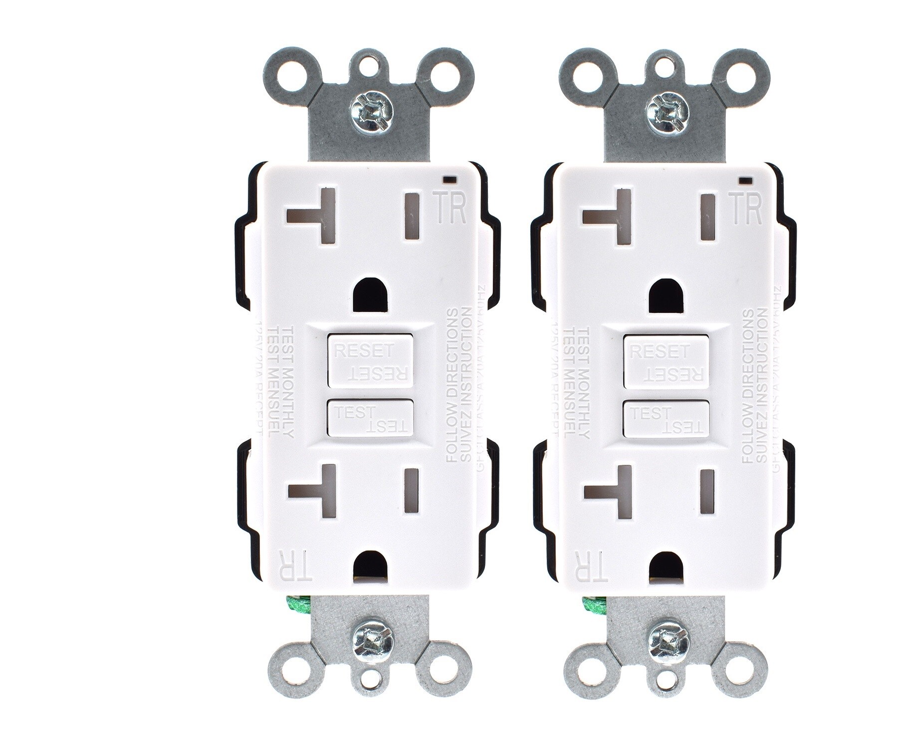 Utilitech G1920T-WH2 20 -Amp 125-volt Tamper Resistant GFCI Residential Decorator Outlet , White 2 -Pack