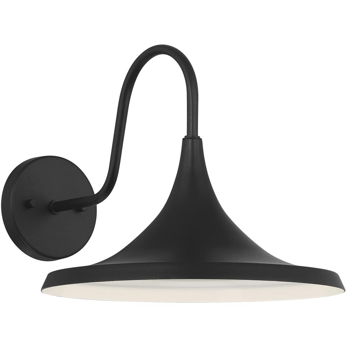  20381LEDDMG-BL Pella LED 105 inch Black and White Outdoor Wall Mount