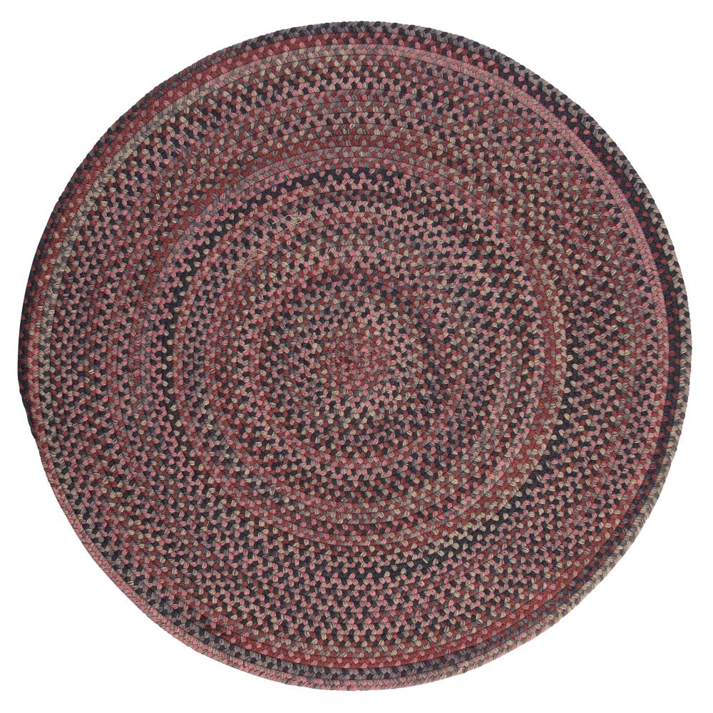 Colonial Mills Rustica 10 x 10 Braided Wool Stone Harbour Round  Farmhouse/Cottage Area Rug at