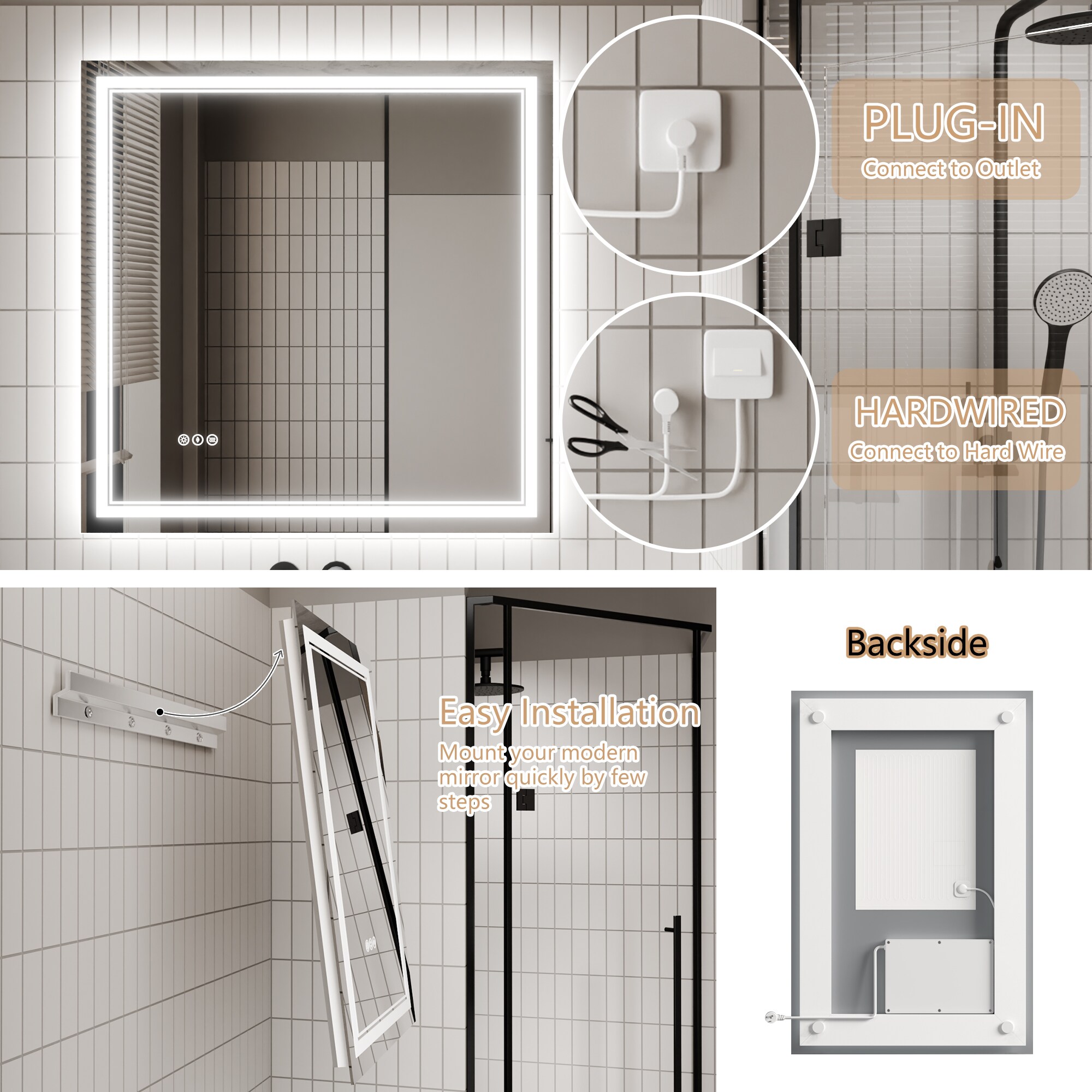 WELLFOR EX-3036BLS Framed-Bath-Mirrors - View #9