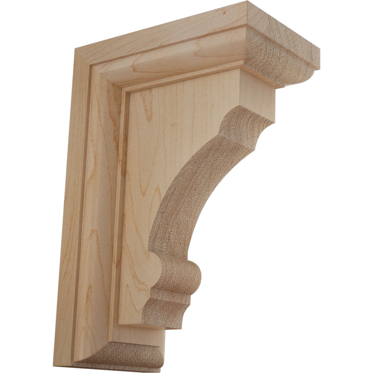 Ekena Millwork BKTW02X04X06TMMA Thompson 2-1/2-in x 4-in x 6-in Maple Brown Wood Standard bracket