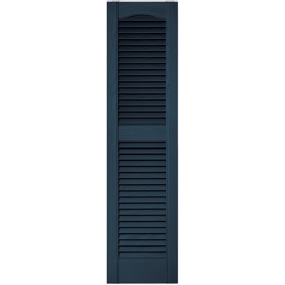Vantage V1711248036 12-in W x 48-in H Classic Blue Louvered Exterior Shutters ( 1 -Pack )