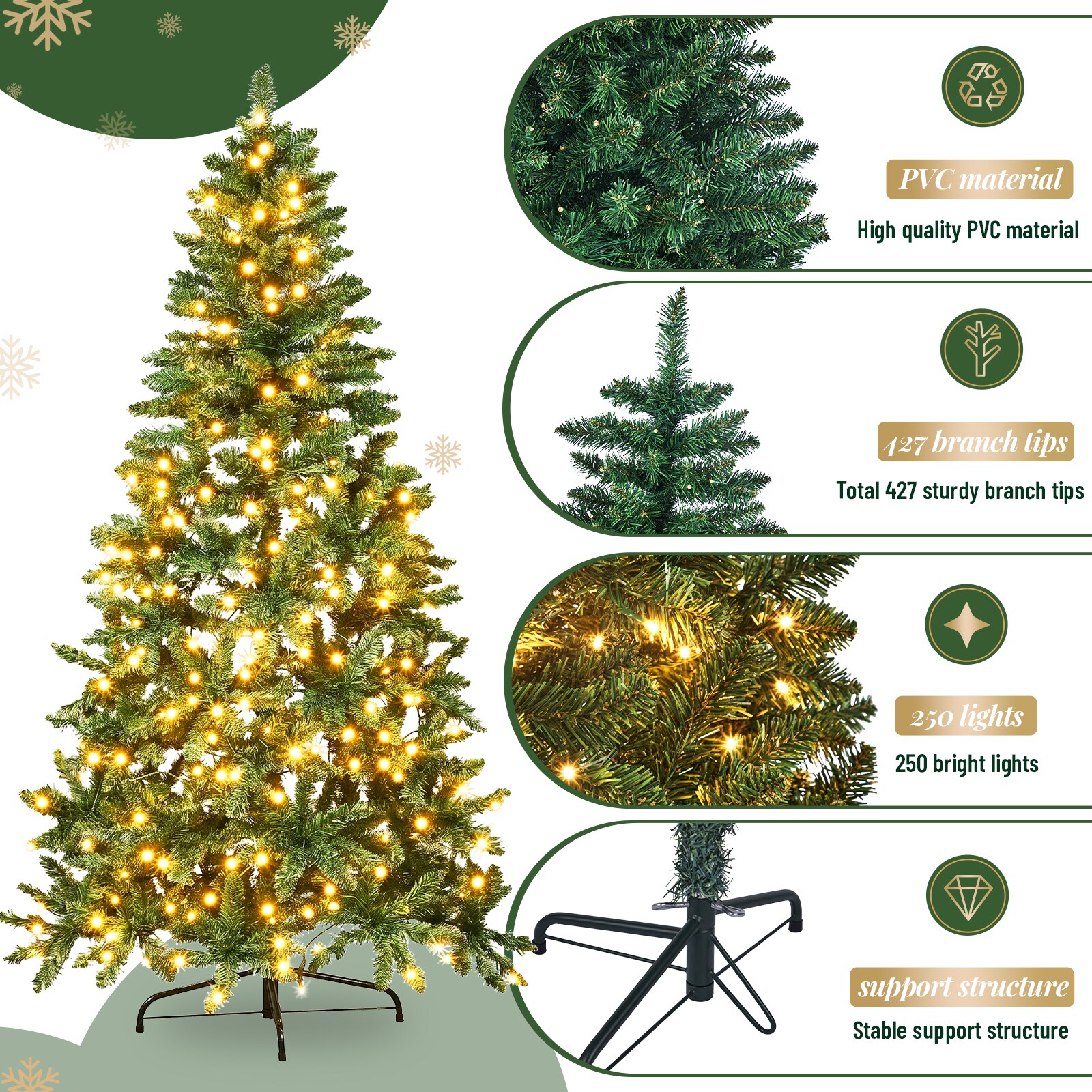 Winado 1-G61000950 Artificial-Christmas-Trees - View #2