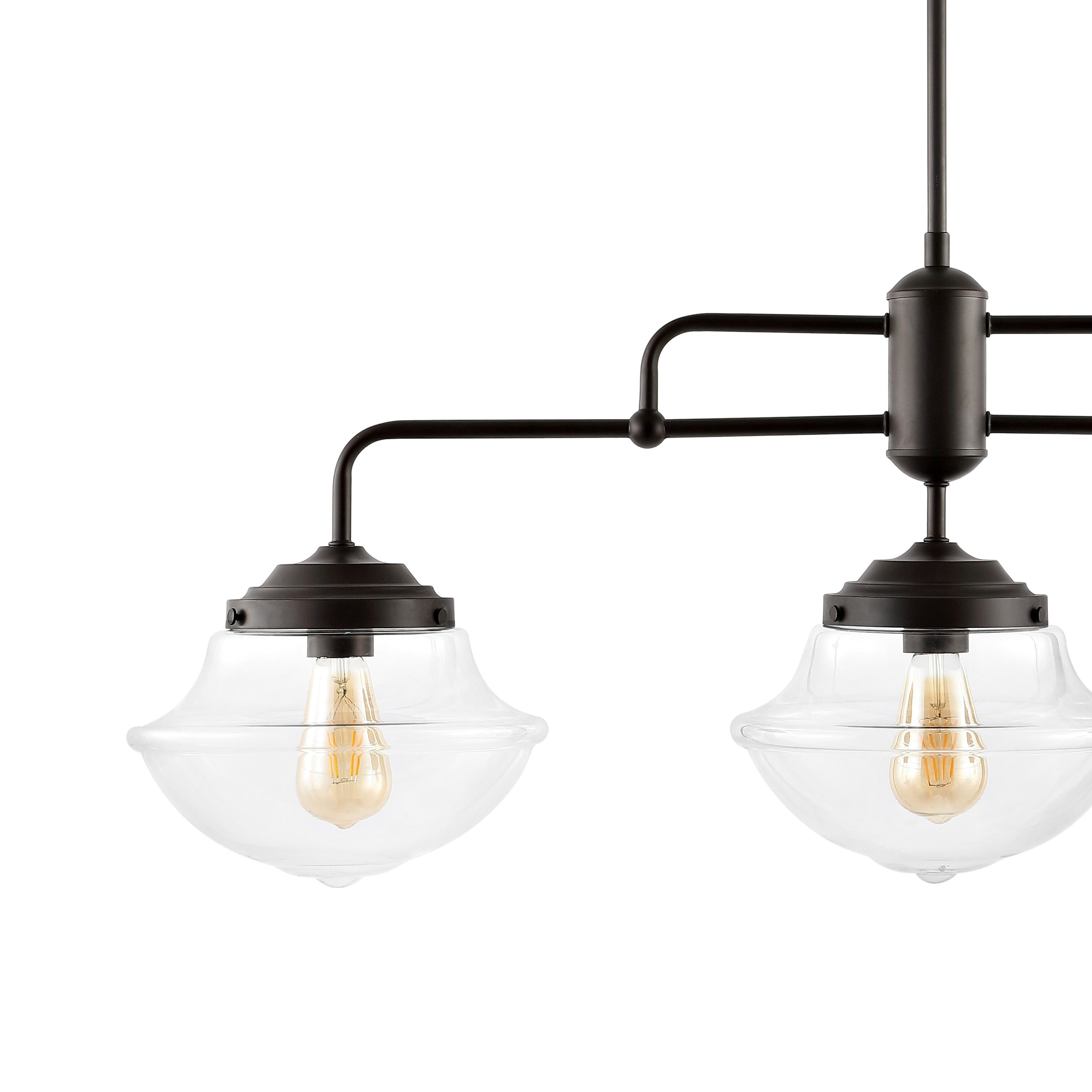 Avery 37.5" Oil-Rubbed Bronze 3-Light Industrial Rustic LED Linear Pendant