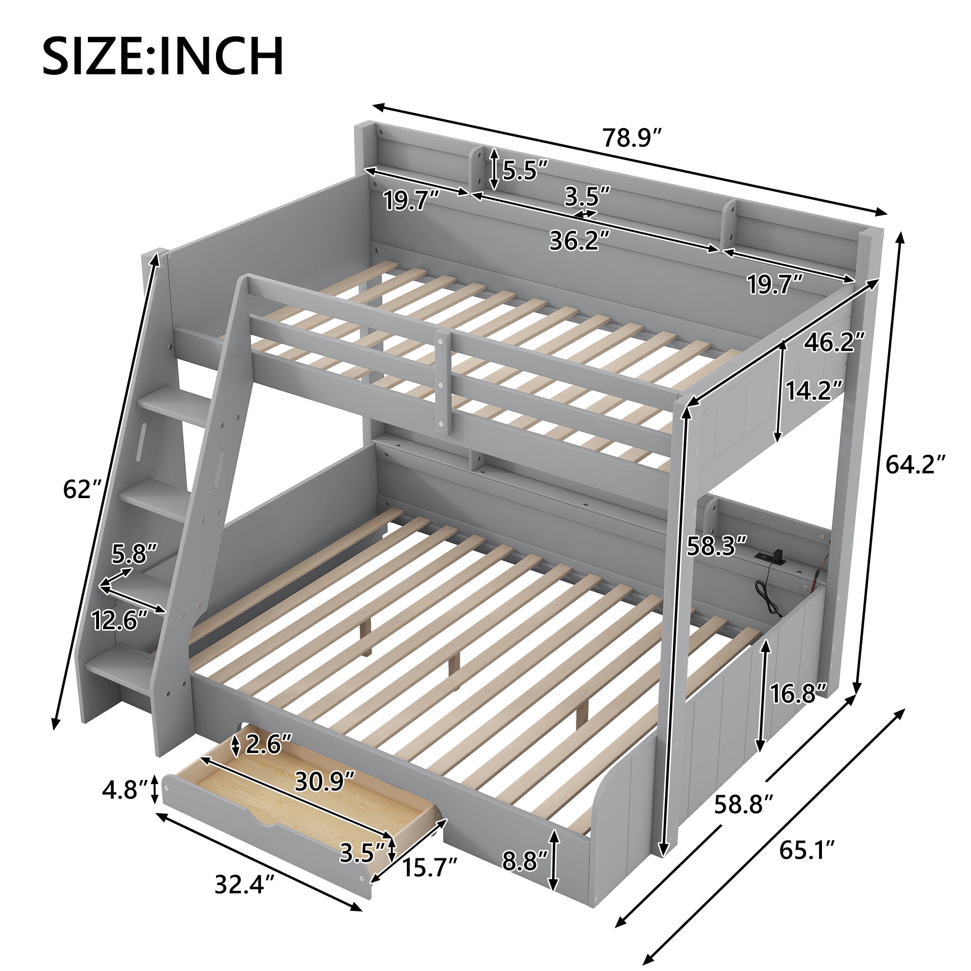 LOVMOR SF-M-N7090001043E-1 Bunk-Beds - View #8