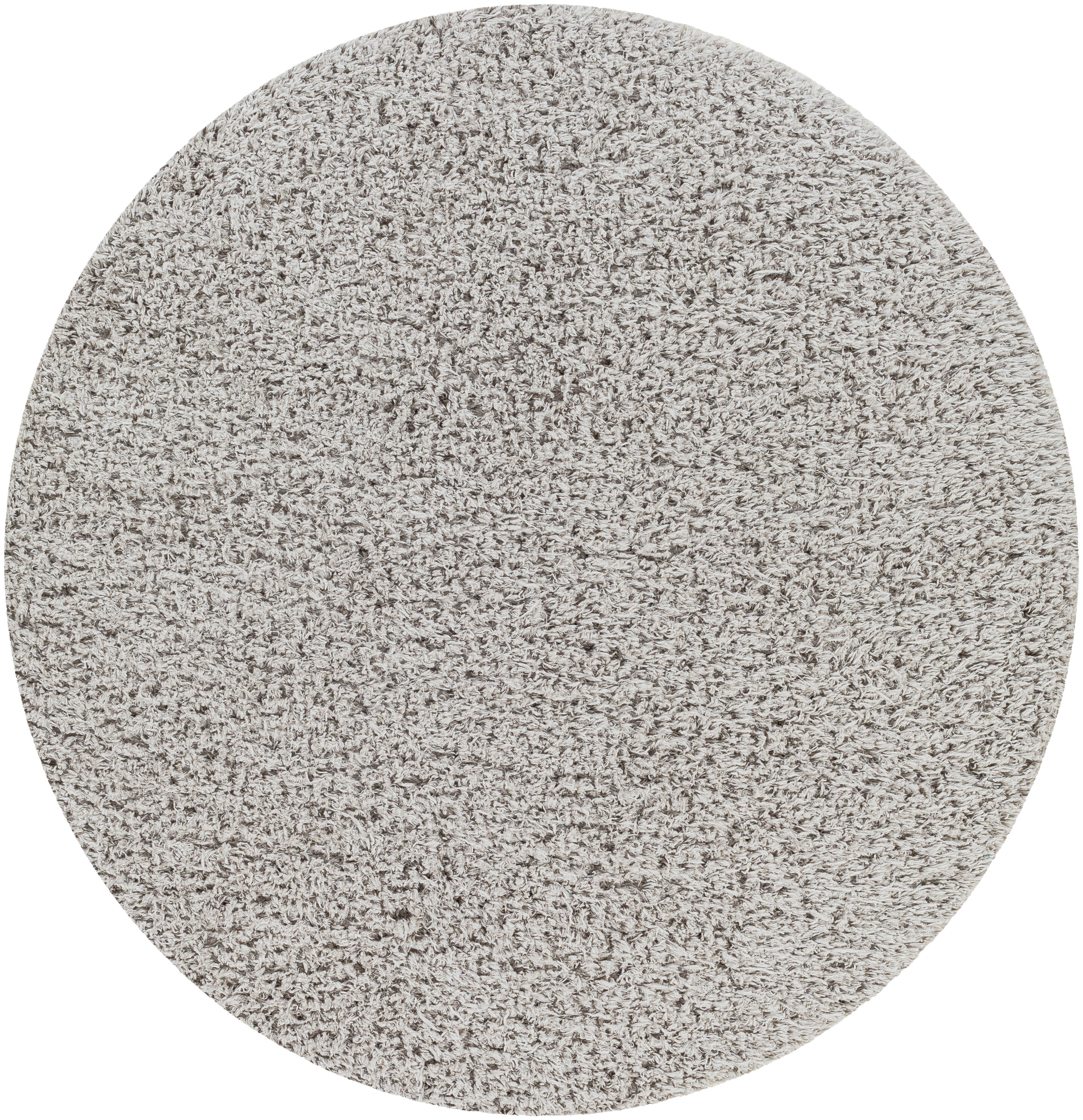 Livabliss ANG2302-67RD Angora 7 x 7 (ft) Polyester Medium Grey Round Indoor Solid Mid-Century Modern Area rug