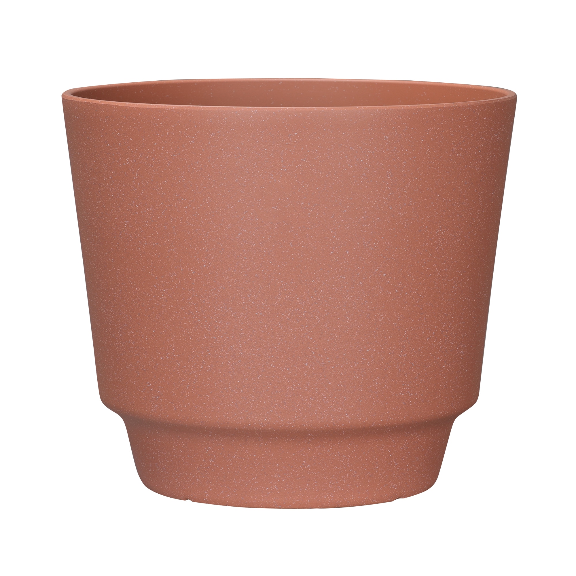 allen + roth PLGU212TCJ Round 11.46-in W x 11.46-in L Orange Recycled plastic Indoor/Outdoor Planter