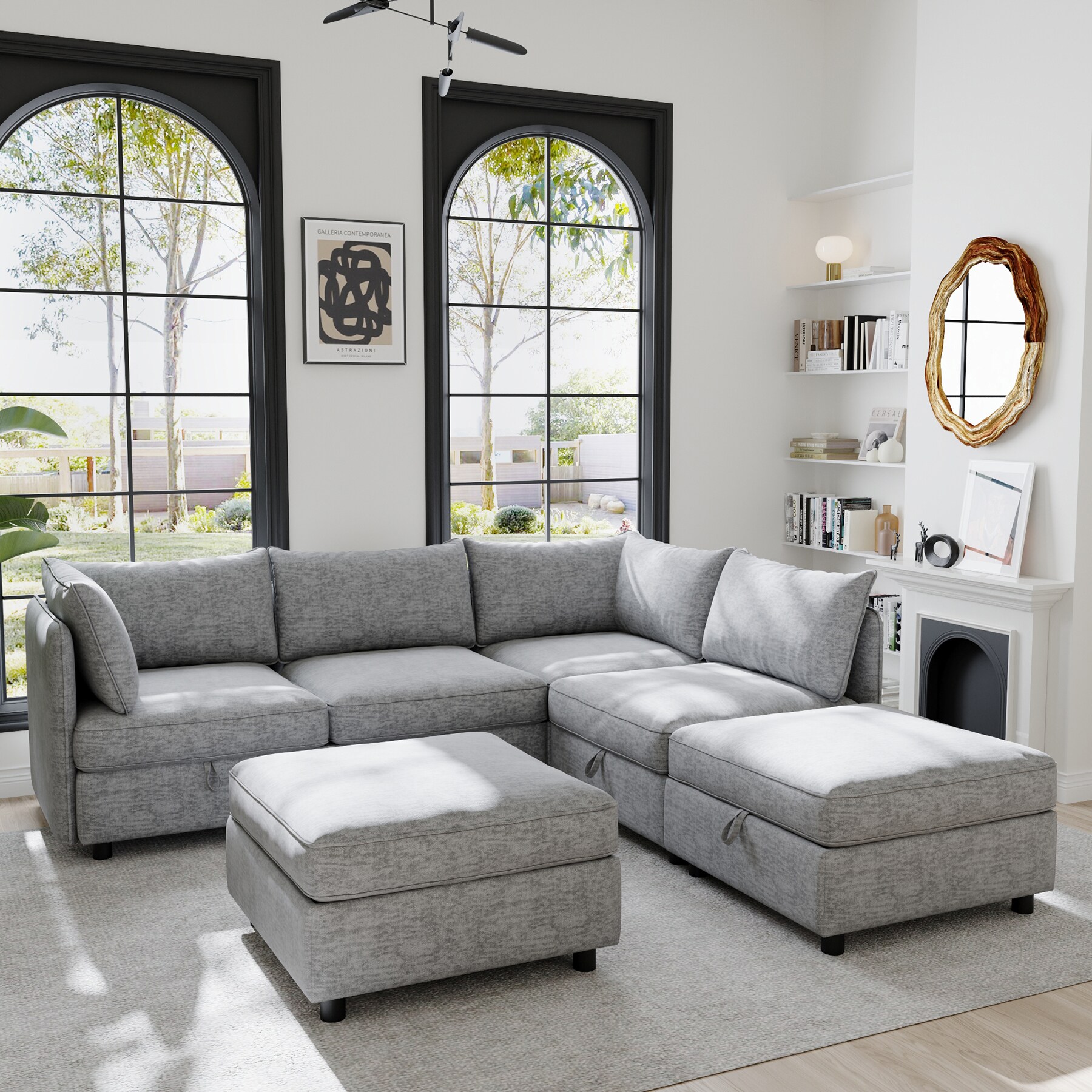 SINOFURN SYA020321GY Sofas-Loveseats - View #5