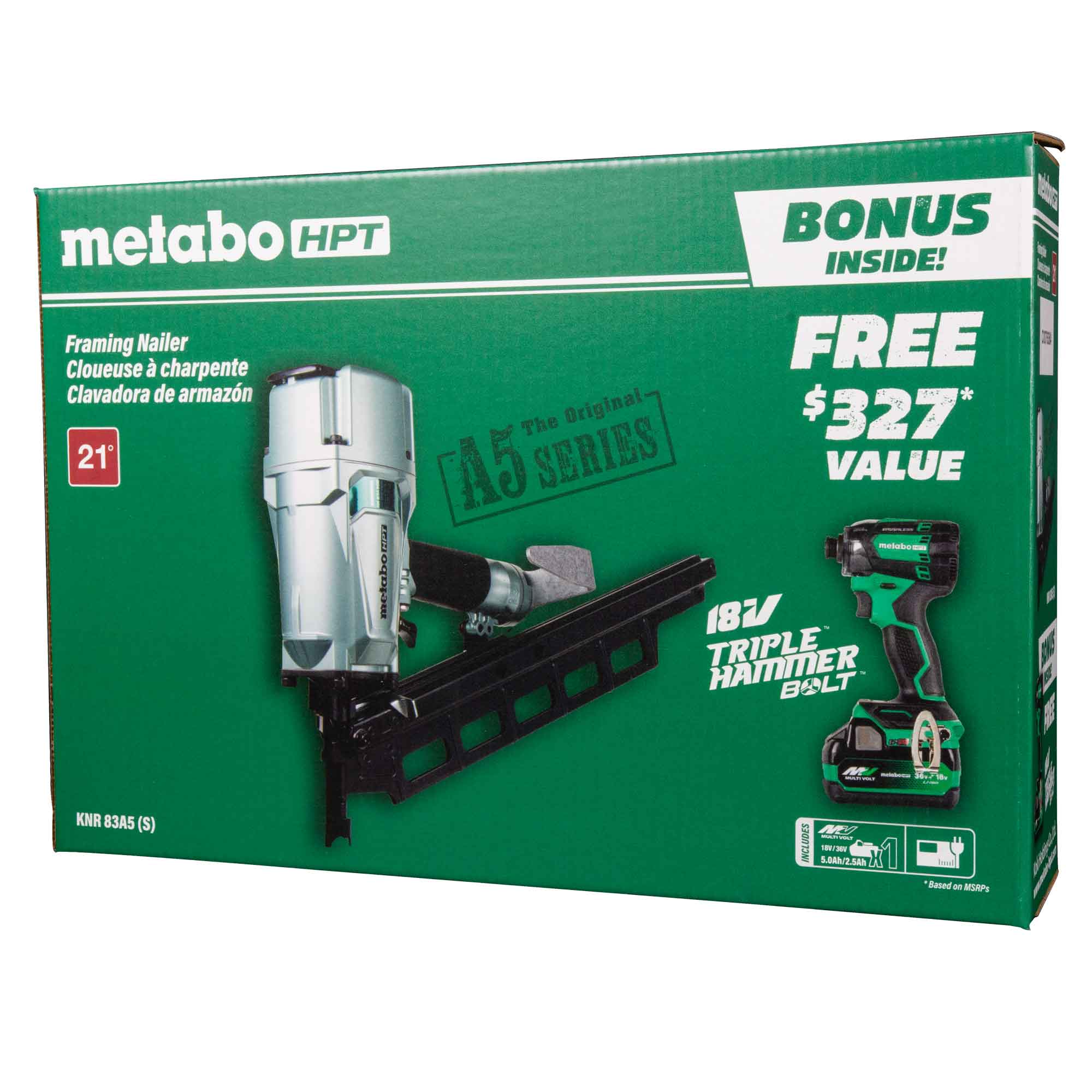 Metabo HPT KNR83A5S Cordless-Nailer - View #2