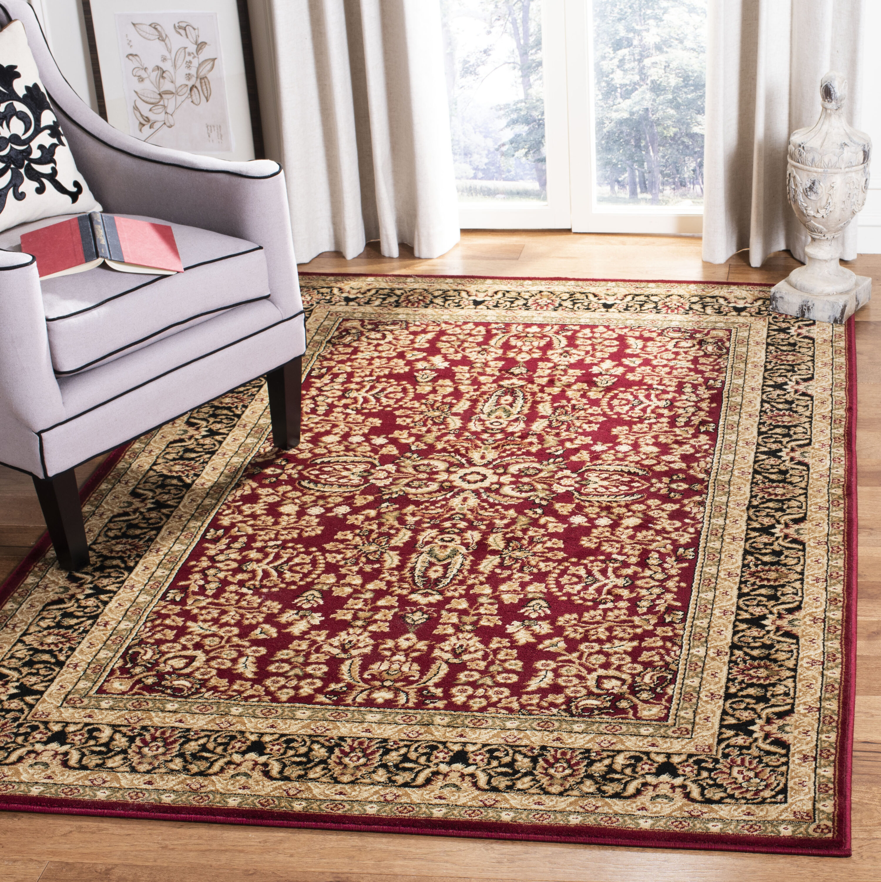 Cream/Ivory/Beige Traditional 5'4 x 5'4 Ft Tabriz Persian Area Rug