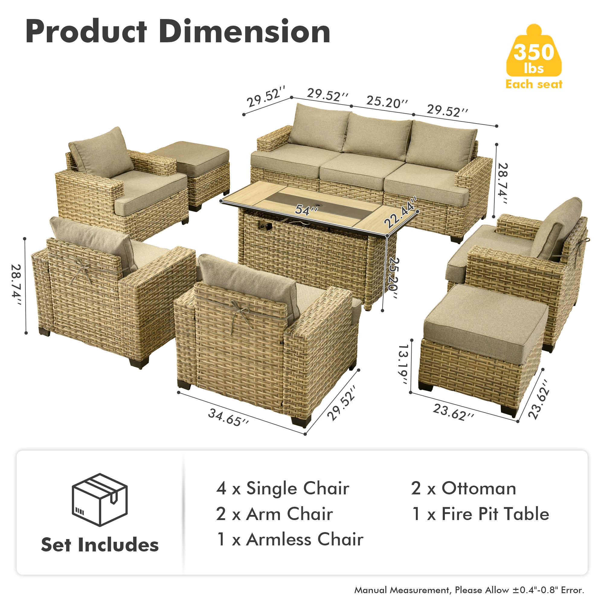 Ovios RFP504-TS209 Patio-Conversation-Sets - View #9