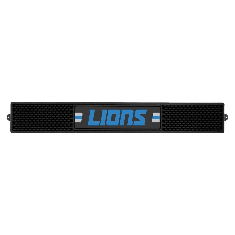 FANMATS NFL Detroit Lions Vinyl Drink Mat Black Plastic Rectangle