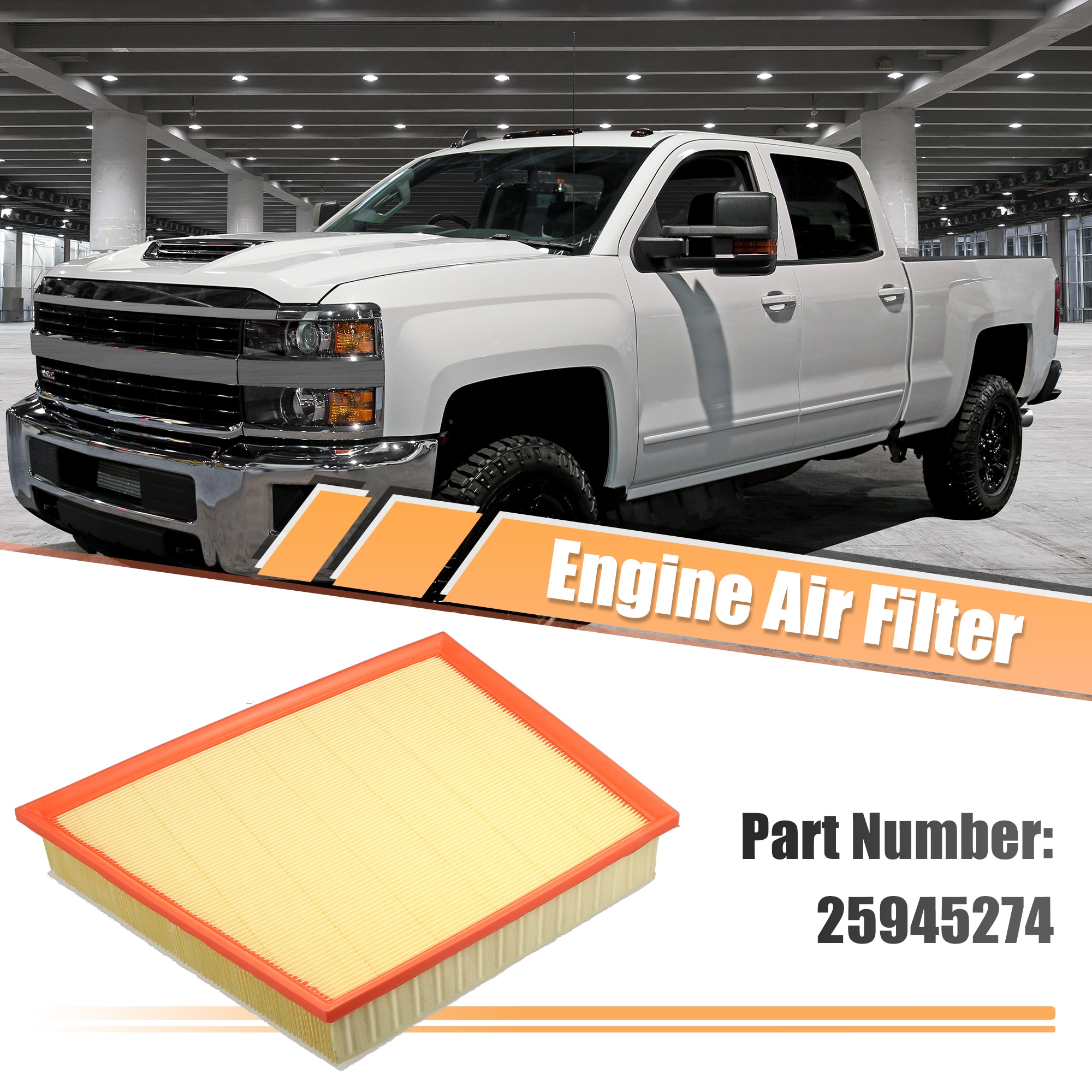 Unique Bargains Engine Air Filter 25945274 for Chevrolet Silverado 2011 ...