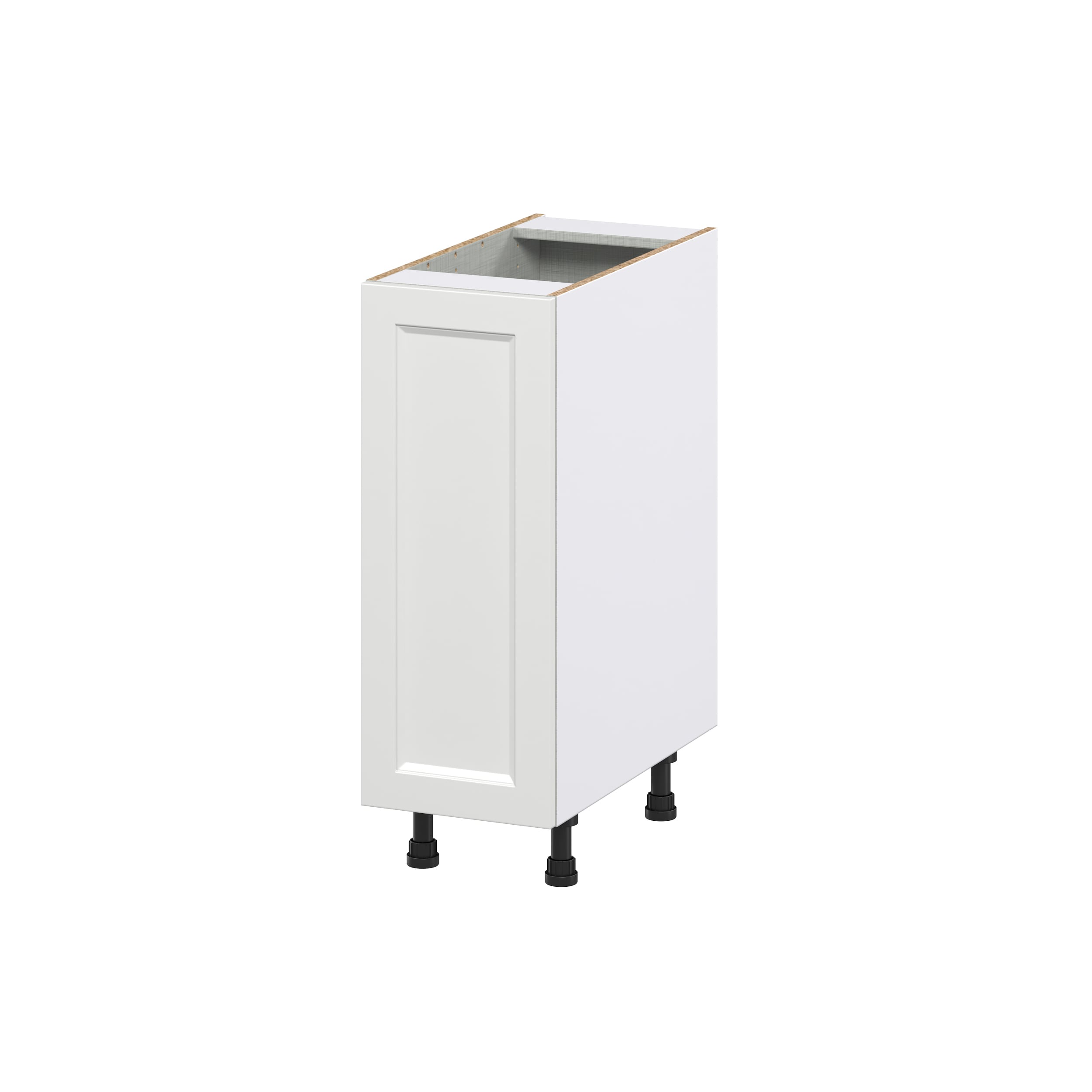 Hugo&Borg DSB12FHPOR-RI Riviera 12-in W x 34.5-in H x 25-in D Bright White Pull-out cabinet Base Fully assembled Cabinet (Recessed Panel Shaker)