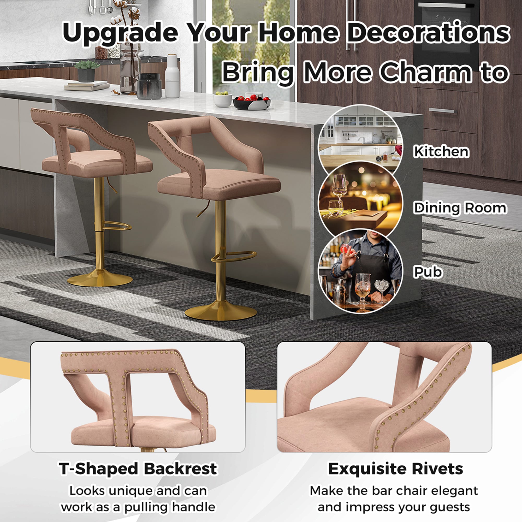 Costway HCST01376 stools - View #7