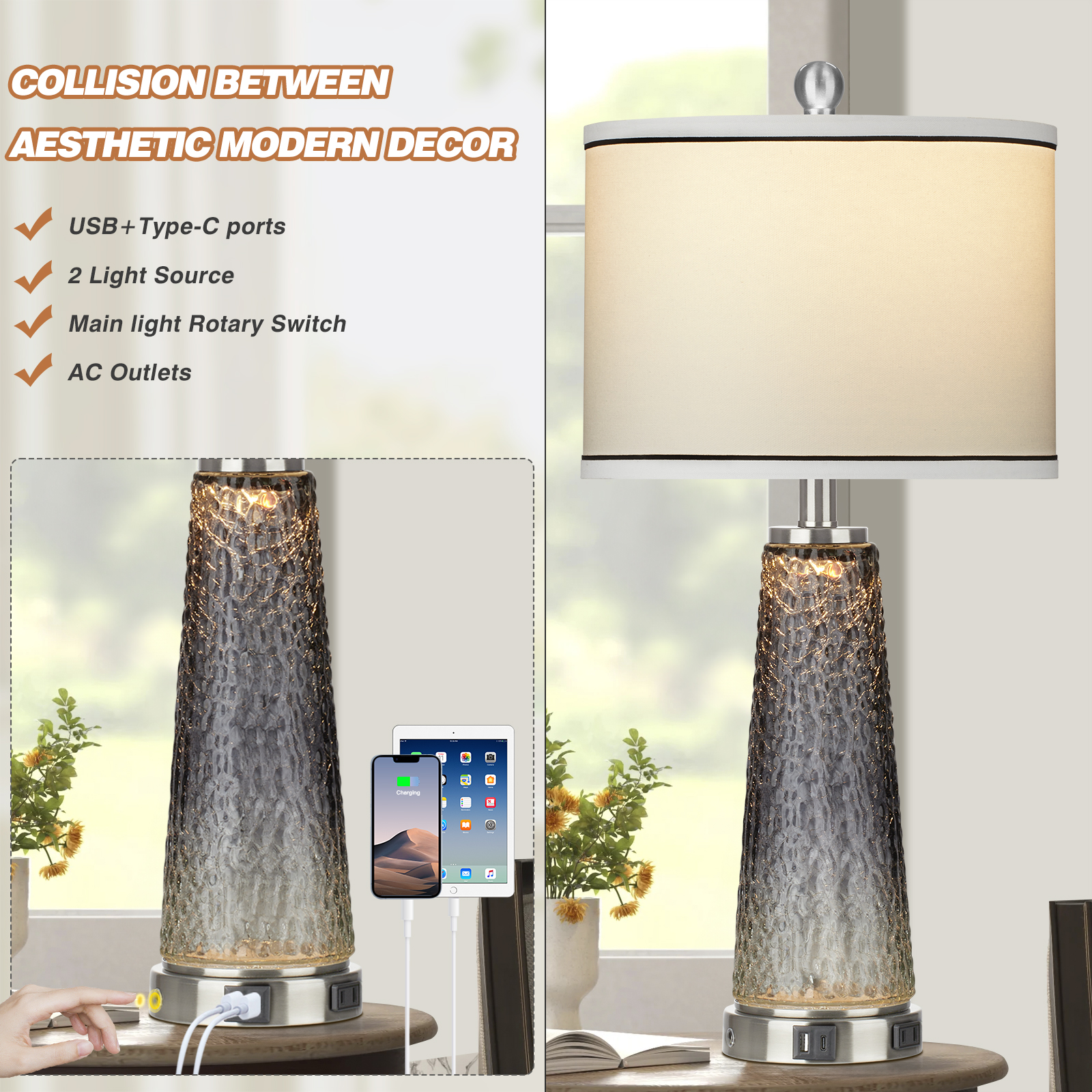 UrFurnishings TD-285 Table-Lamps - View #8