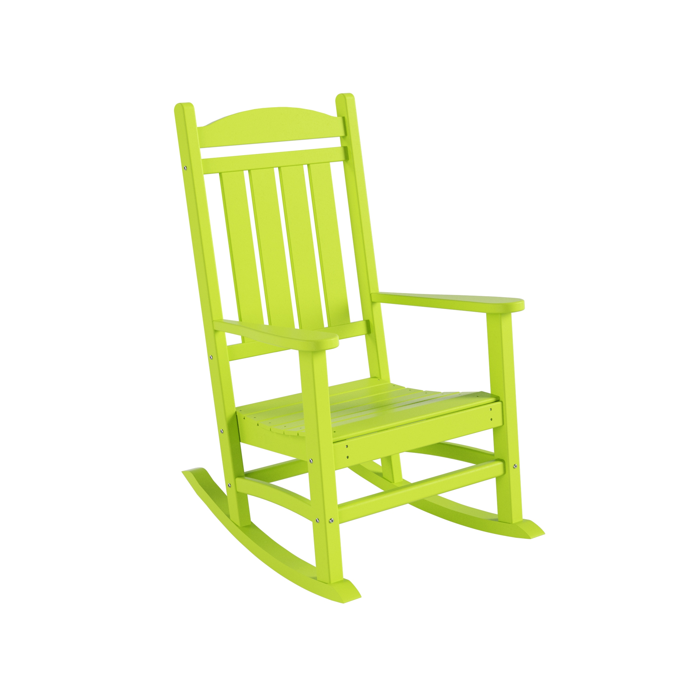 Westin Furniture OP5001-LM Laguna Lime HDPE Frame Rocking Chair with Slat Seat