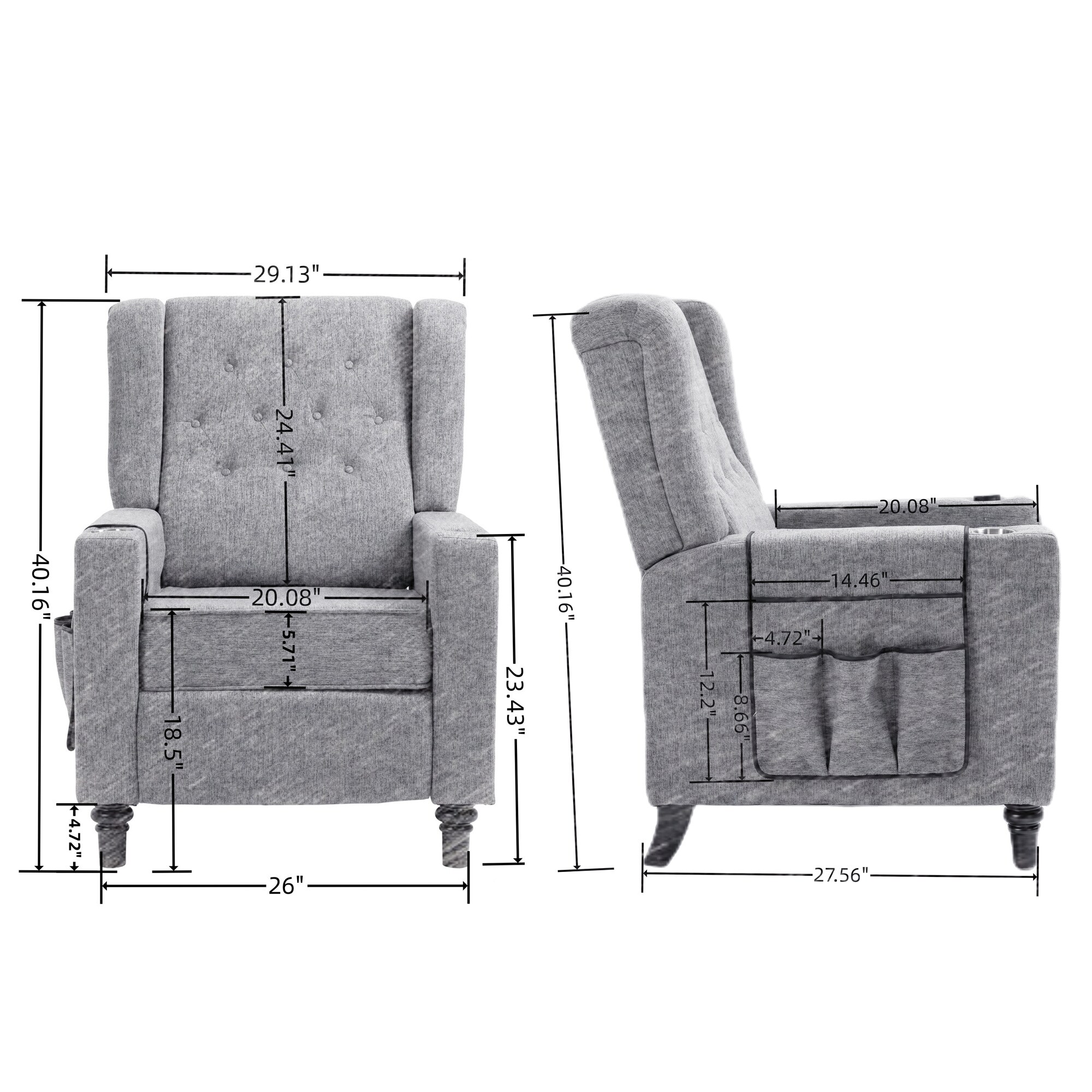 Clihome AACH-2519-W2753 recliners - View #12