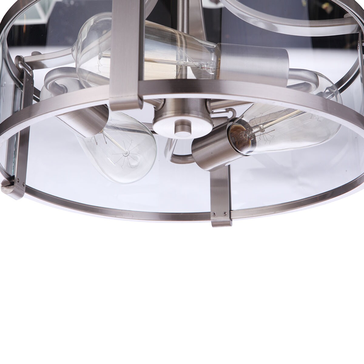 Craftmade Elliot 3 Light 13 In Brushed Nickel Semi Flush Mount Light In The Flush Mount Lighting