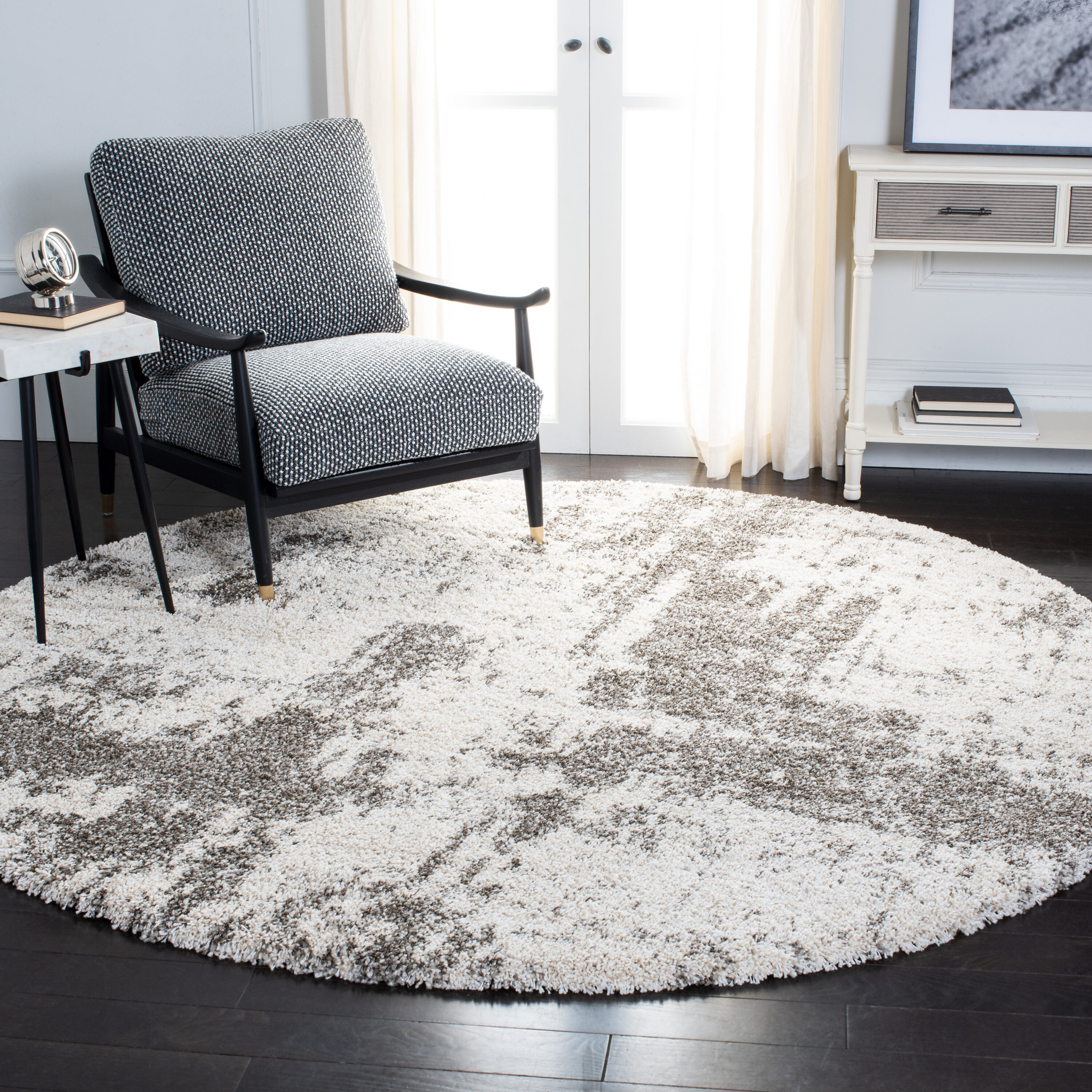 Safavieh - Hudson Shag 205A Ivory Grey 7ft x 7ft