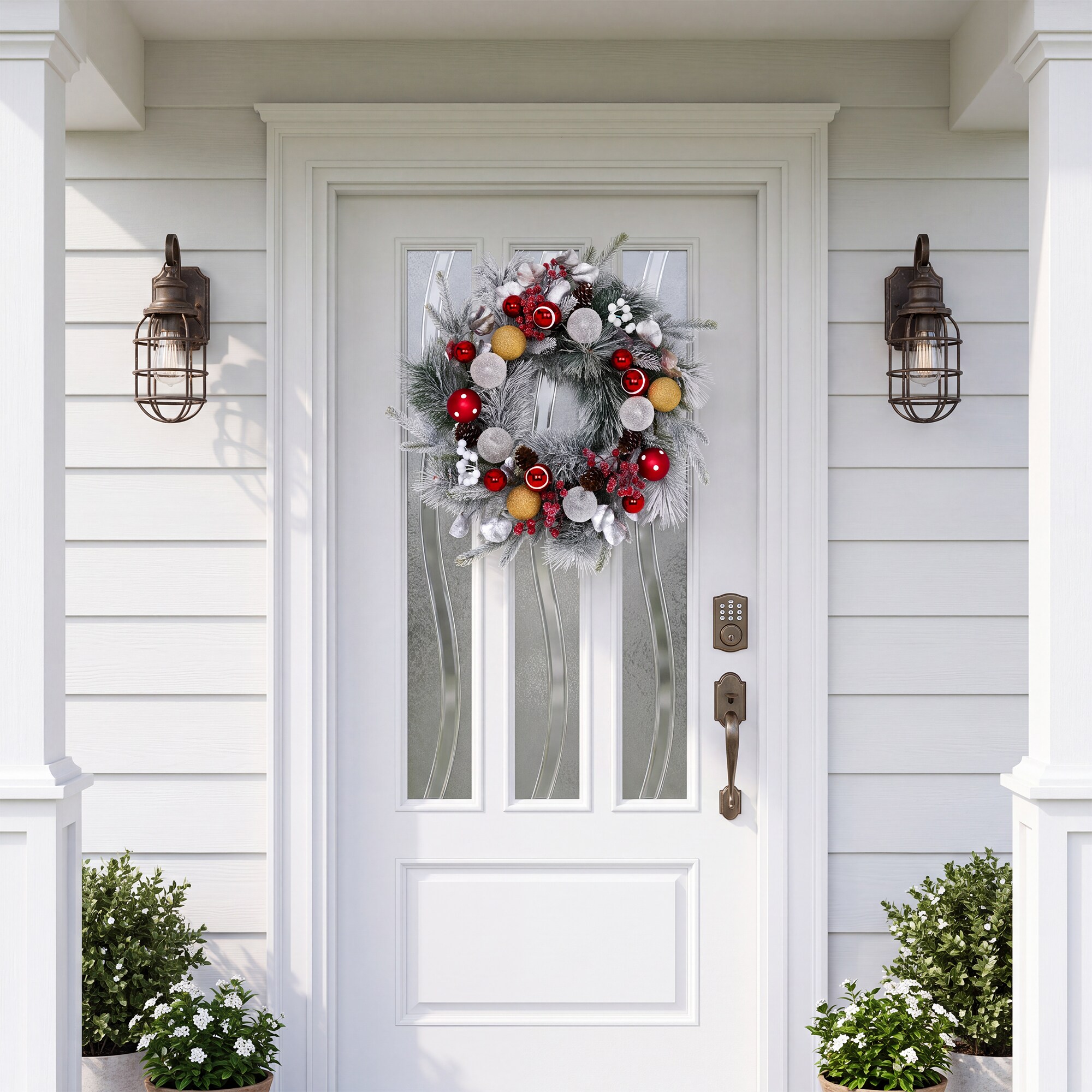 Aoile CKQ7TFZDWX30GDJ Artificial-Christmas-Wreaths - View #3