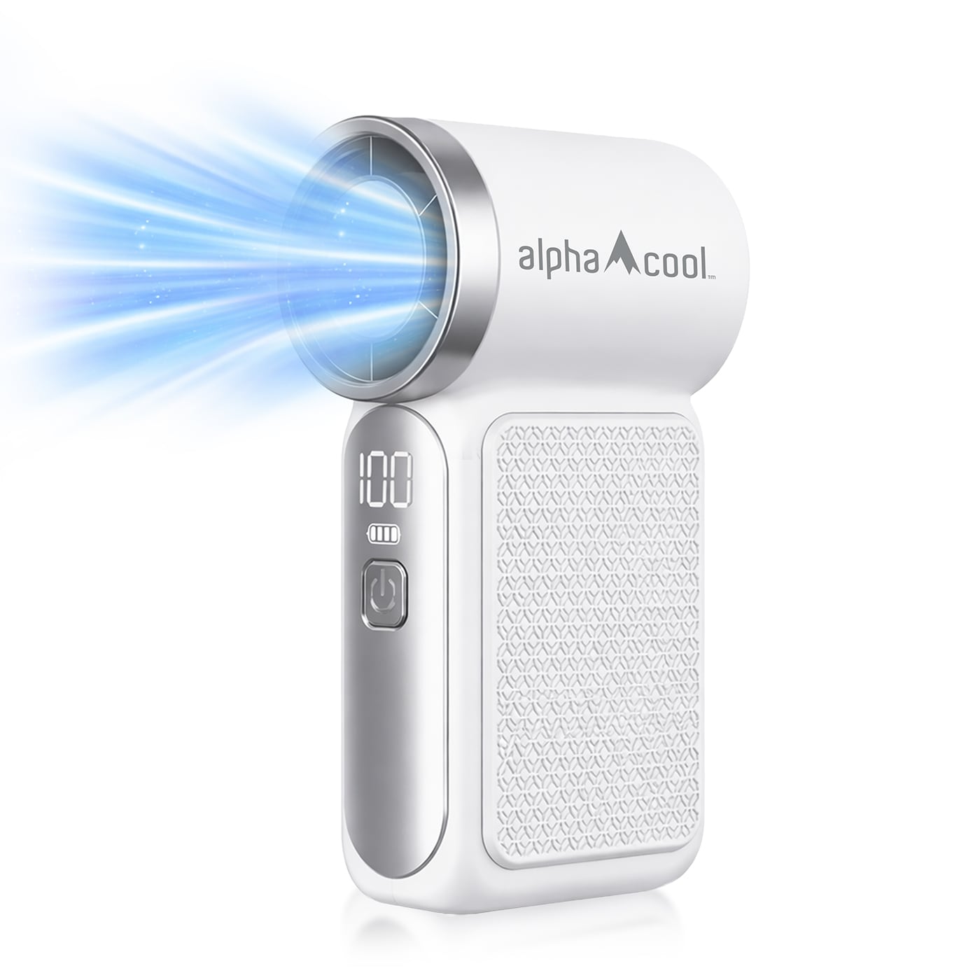 AlphaCool - 1-in Indoor/Outdoor Personal Fan, Battery Powered, in White
