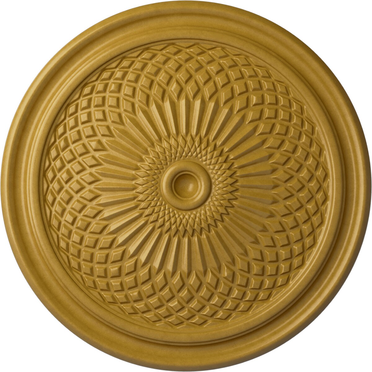 Ekena Millwork CM22TNIGS Trinity 22-in W x 22-in L Painted Iridescent Gold Polyurethane Whole Ceiling Medallion