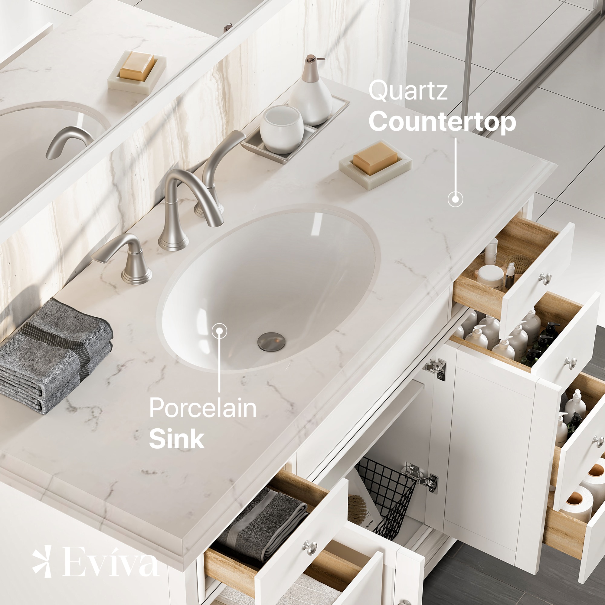 Eviva EVVN709-42WH-Q Bath-Vanity-Combo - View #4