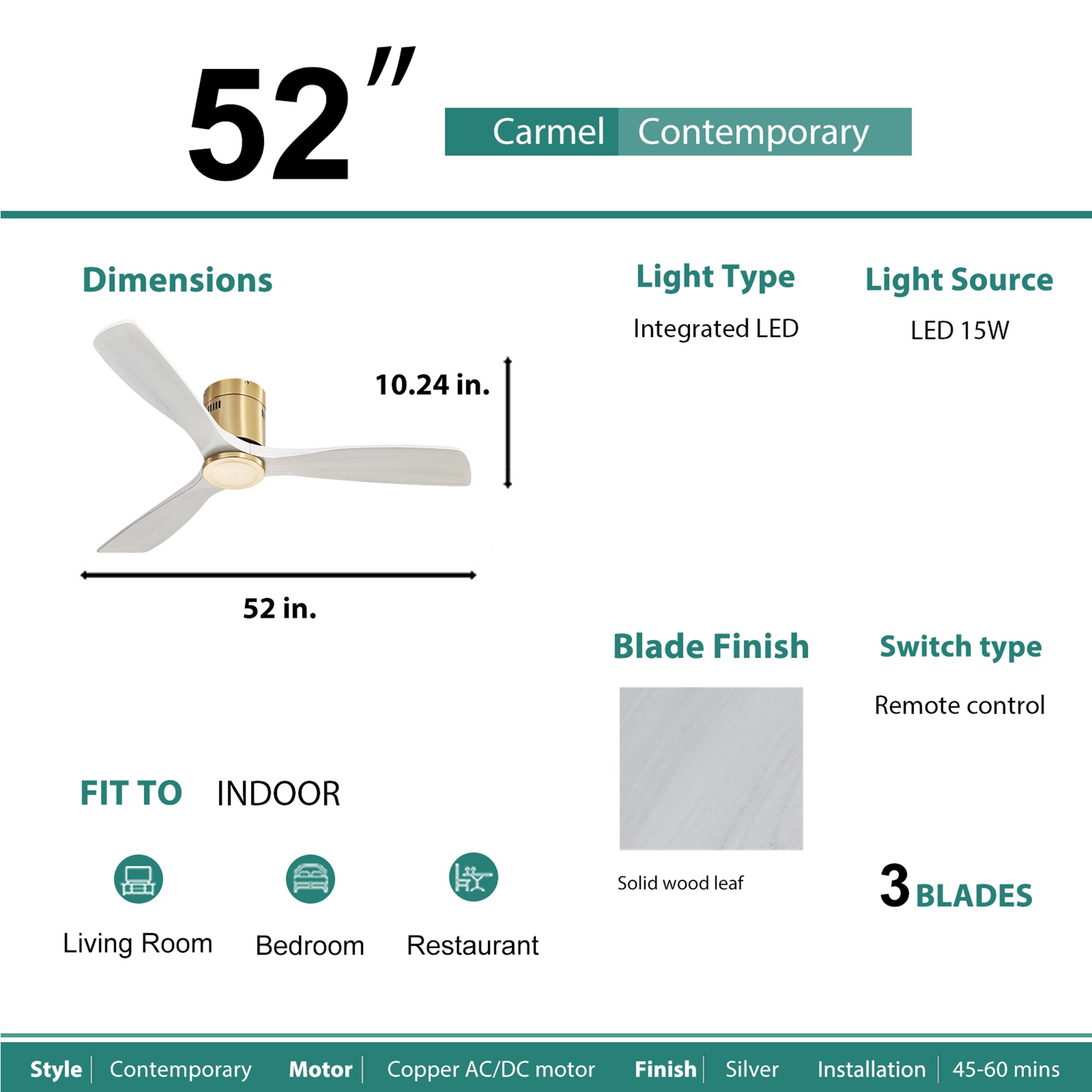 SINOFURN SYB570025NK Ceiling-Fans - View #2