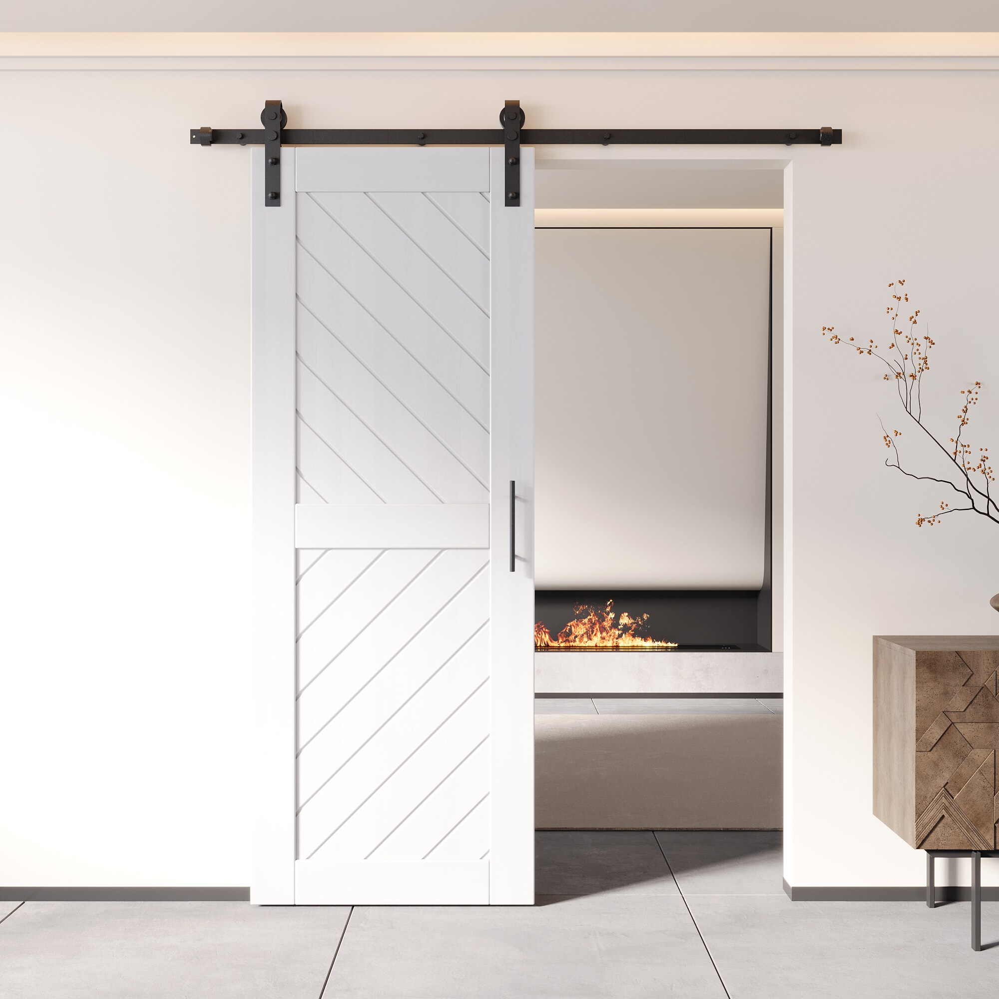 HOMACER YT1H054C-XT4-2680-WH Barn-Doors - View #8