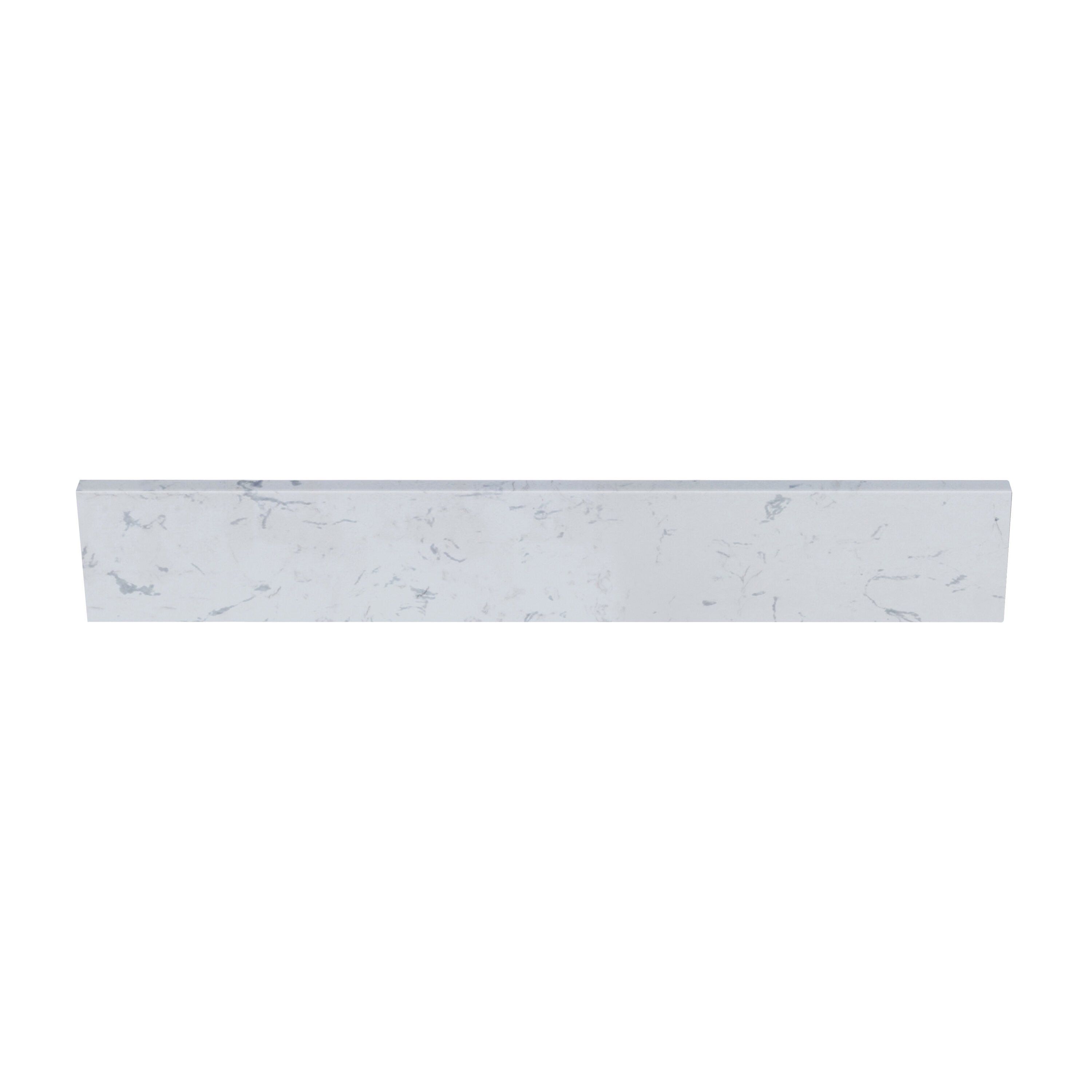 TJAmerican (2-Pieces of 36 in.) 4-in H White Carrara Engineered marble Bathroom Backsplash