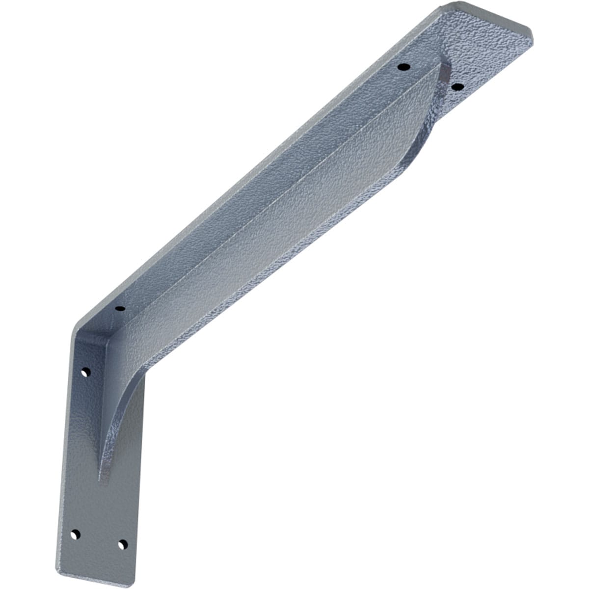 Ekena Millwork BKTM02X16X06EBHLB Embrey 16-in x 2-in x 6.5-in Blue Steel Mounting bracket