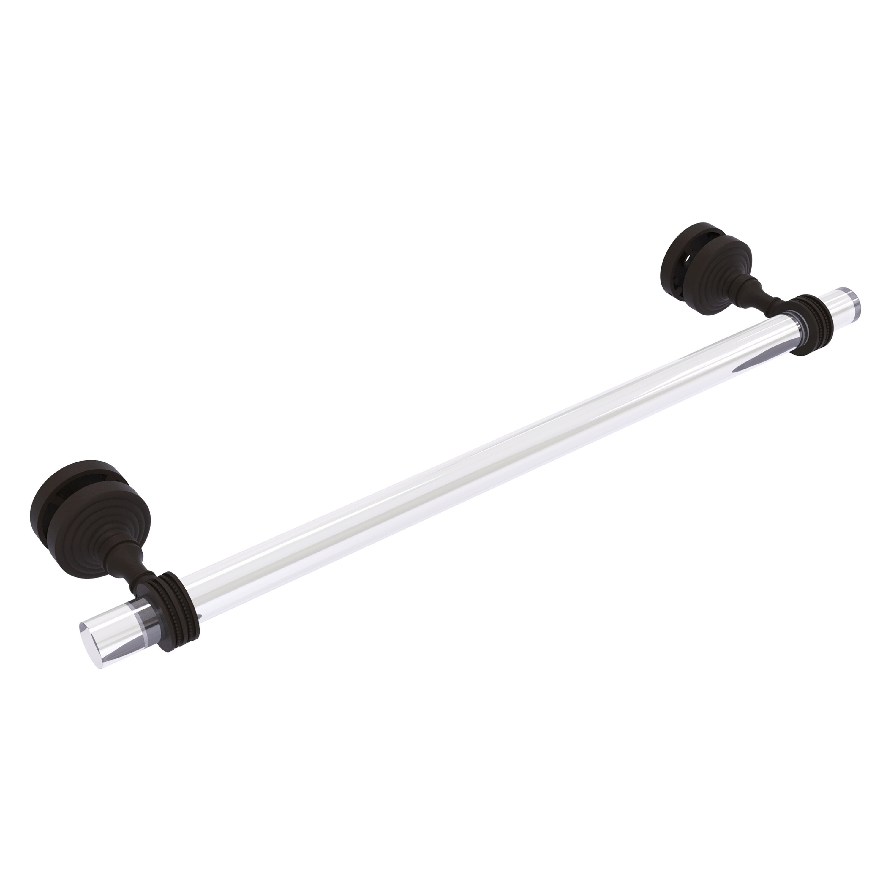Allied Brass PG-41D-SM-18-ORB Pacific Grove 18-in Oil Rubbed Bronze Wall mount Single Towel Bar