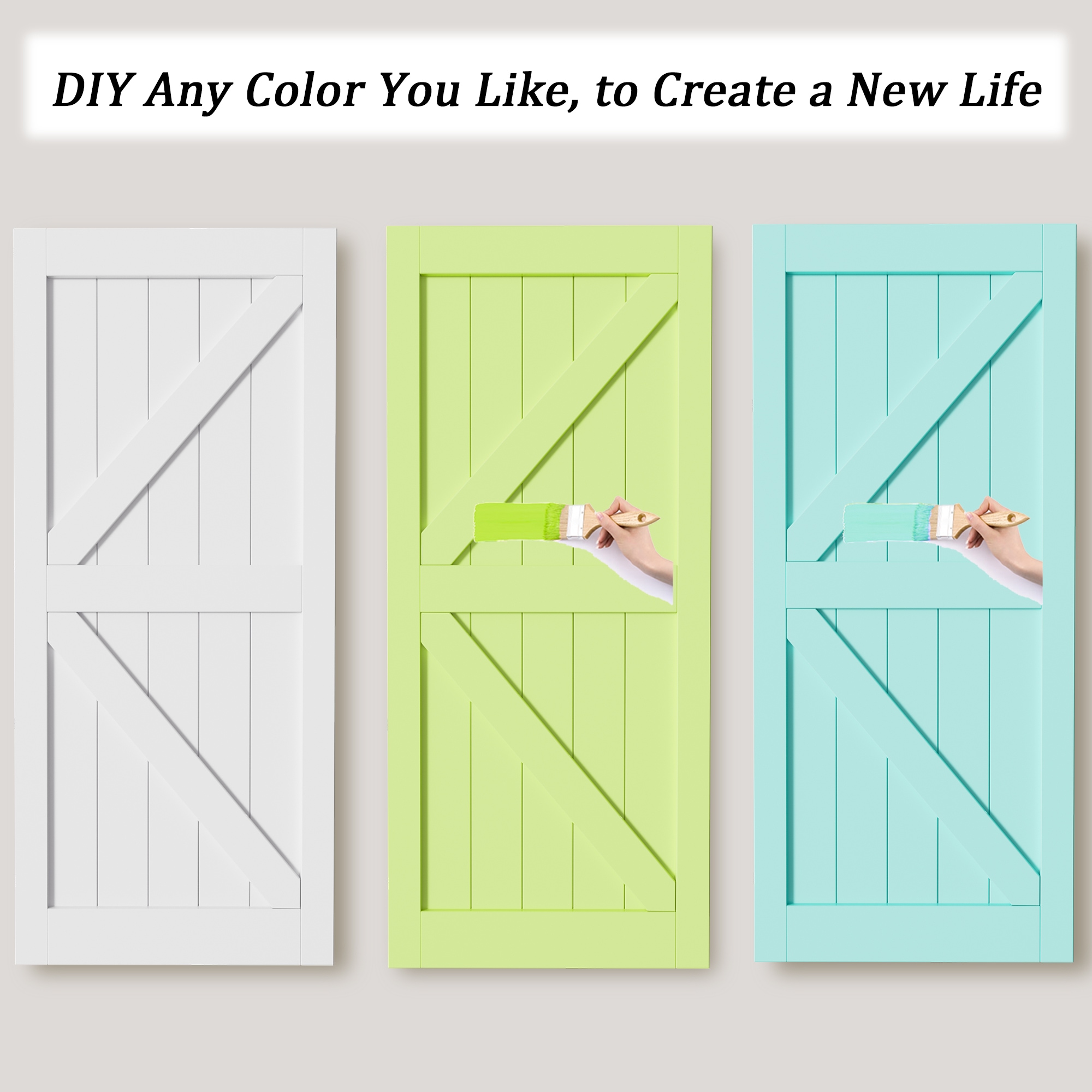 JUJUBON IN-BDBD1-K-WH-36 Barn-Doors - View #5