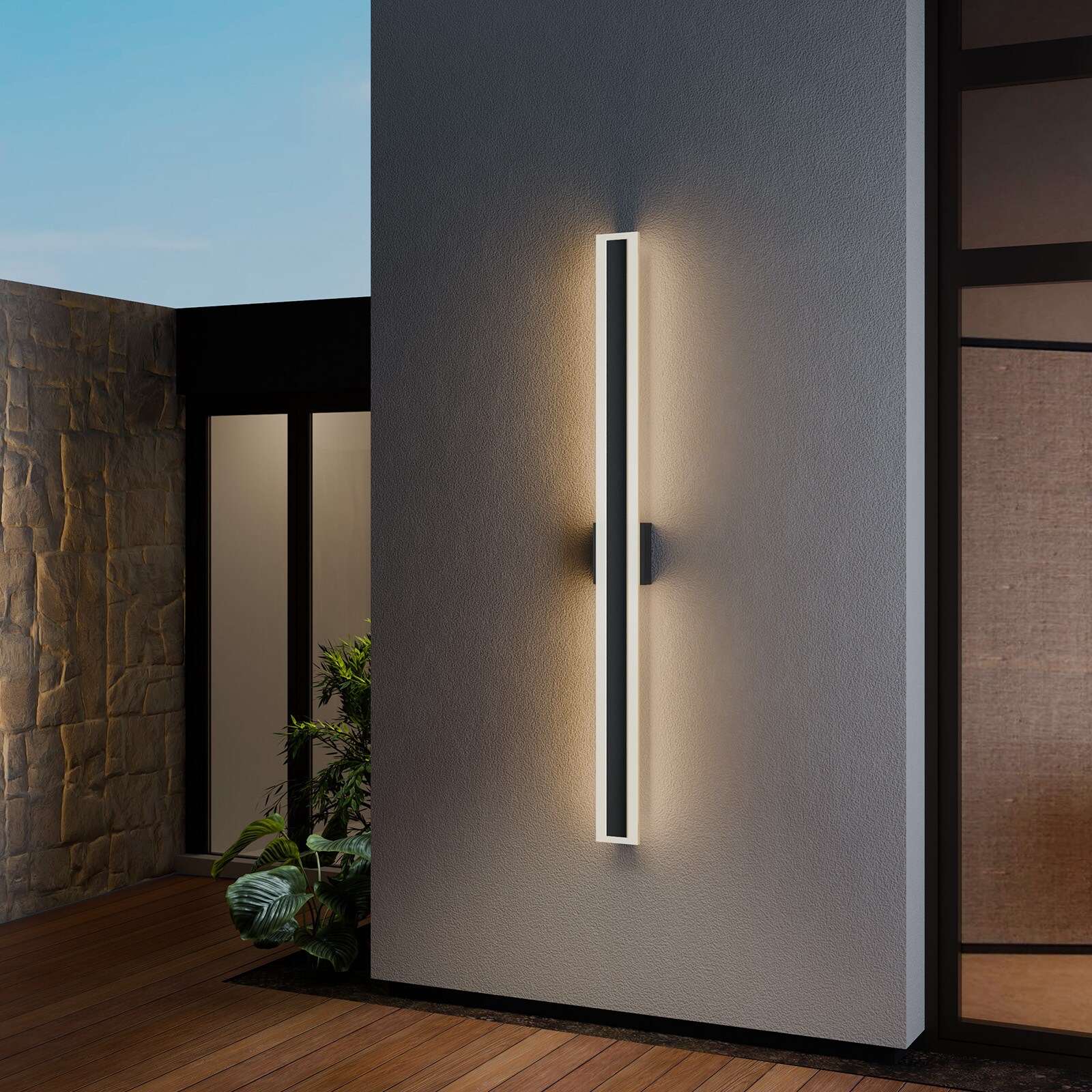 LamQee 06FTL0150EBK Outdoor-Wall-Lighting - View #7