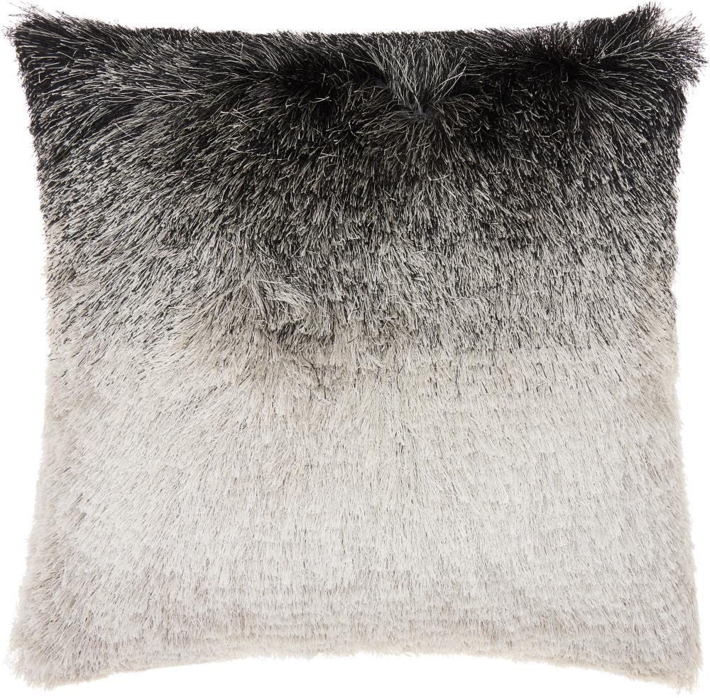Mina Victory 798019048426 Illusion 20-in x 20-in Black Square Indoor Decorative Pillow