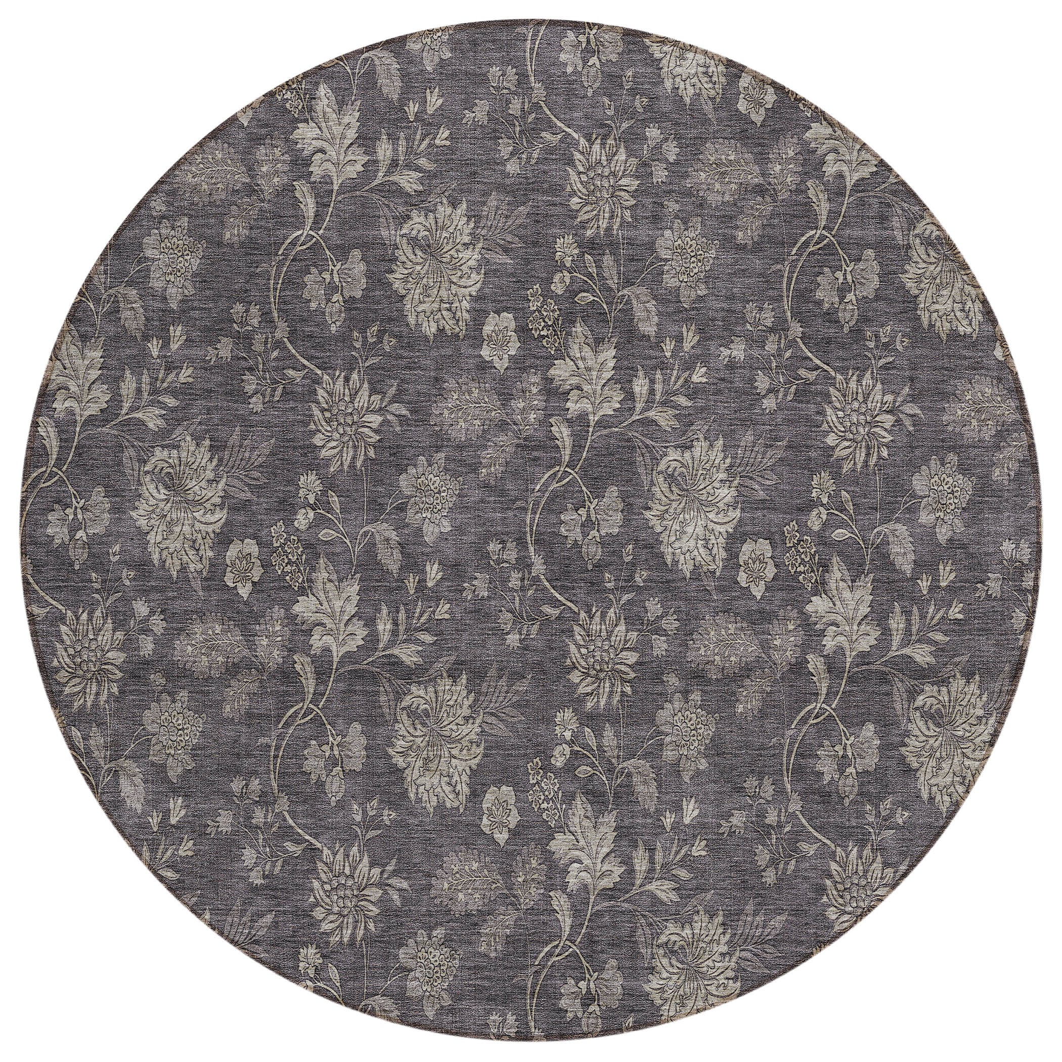 Addison Rugs ACN680TP8RO Chantille ACN680TP 8 x 8 (ft) Polyester Taupe Round Indoor/Outdoor Geometric Machine washable Area rug