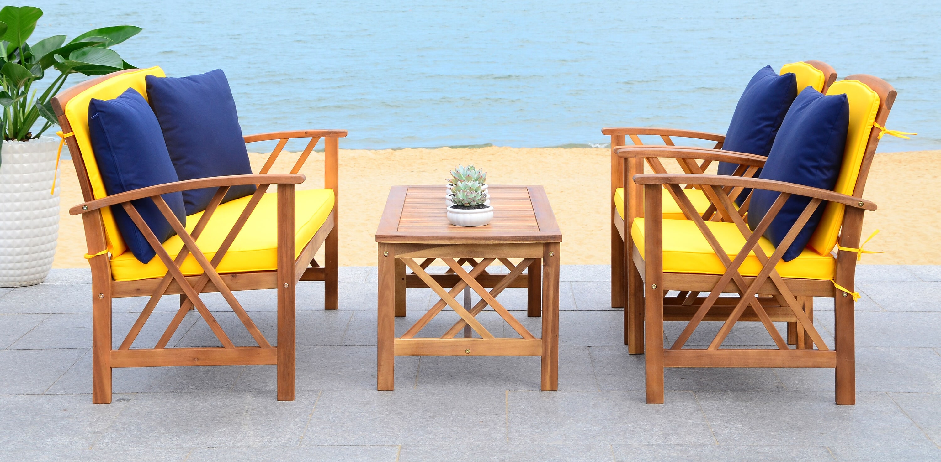 Safavieh PAT7008D Patio-Conversation-Sets - View #8