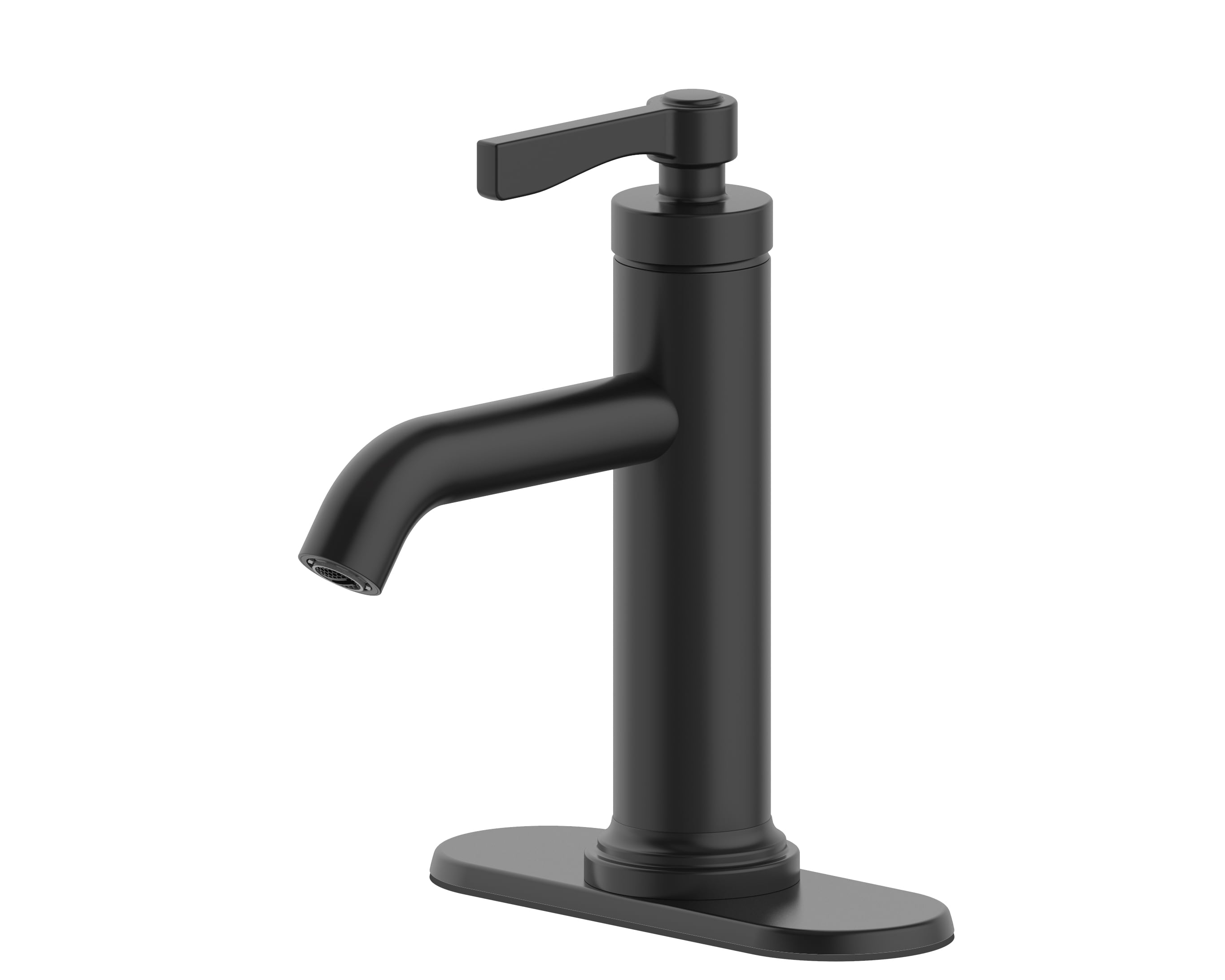 allen + roth Townley Matte Black 4in centerset 1Handle WaterSense