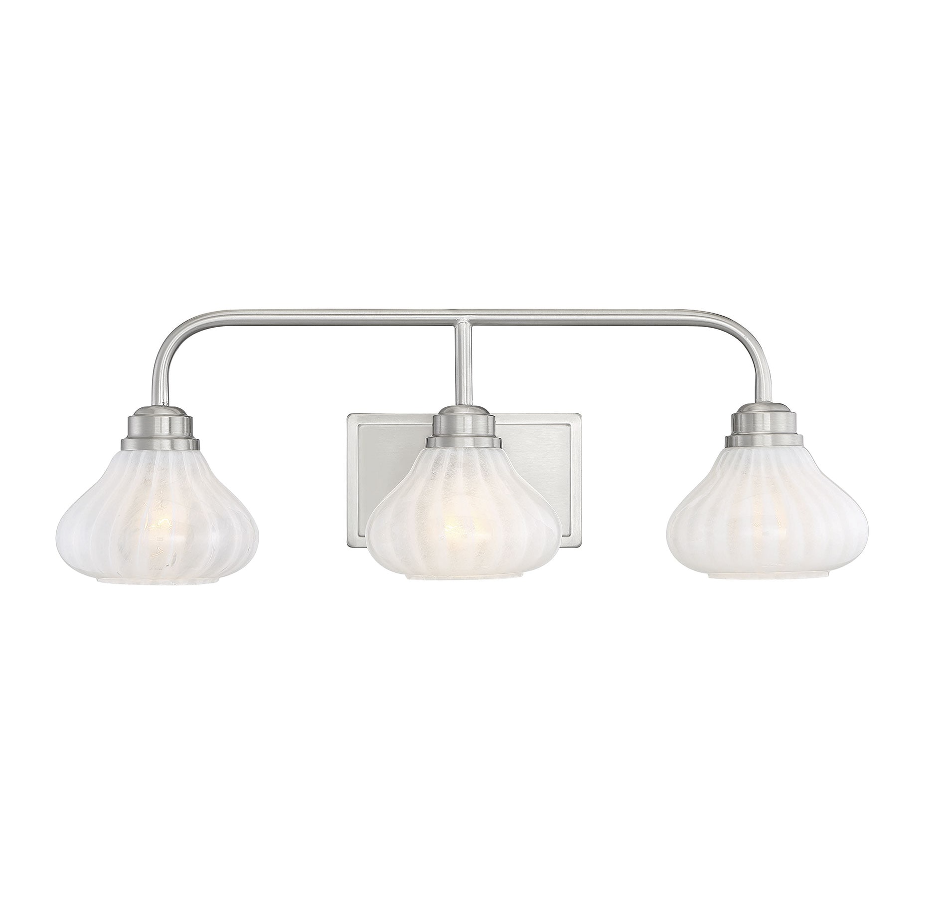  LW-SH637638 25.5-in 3-Light Satin Nickel Transitional Vanity Light Bar